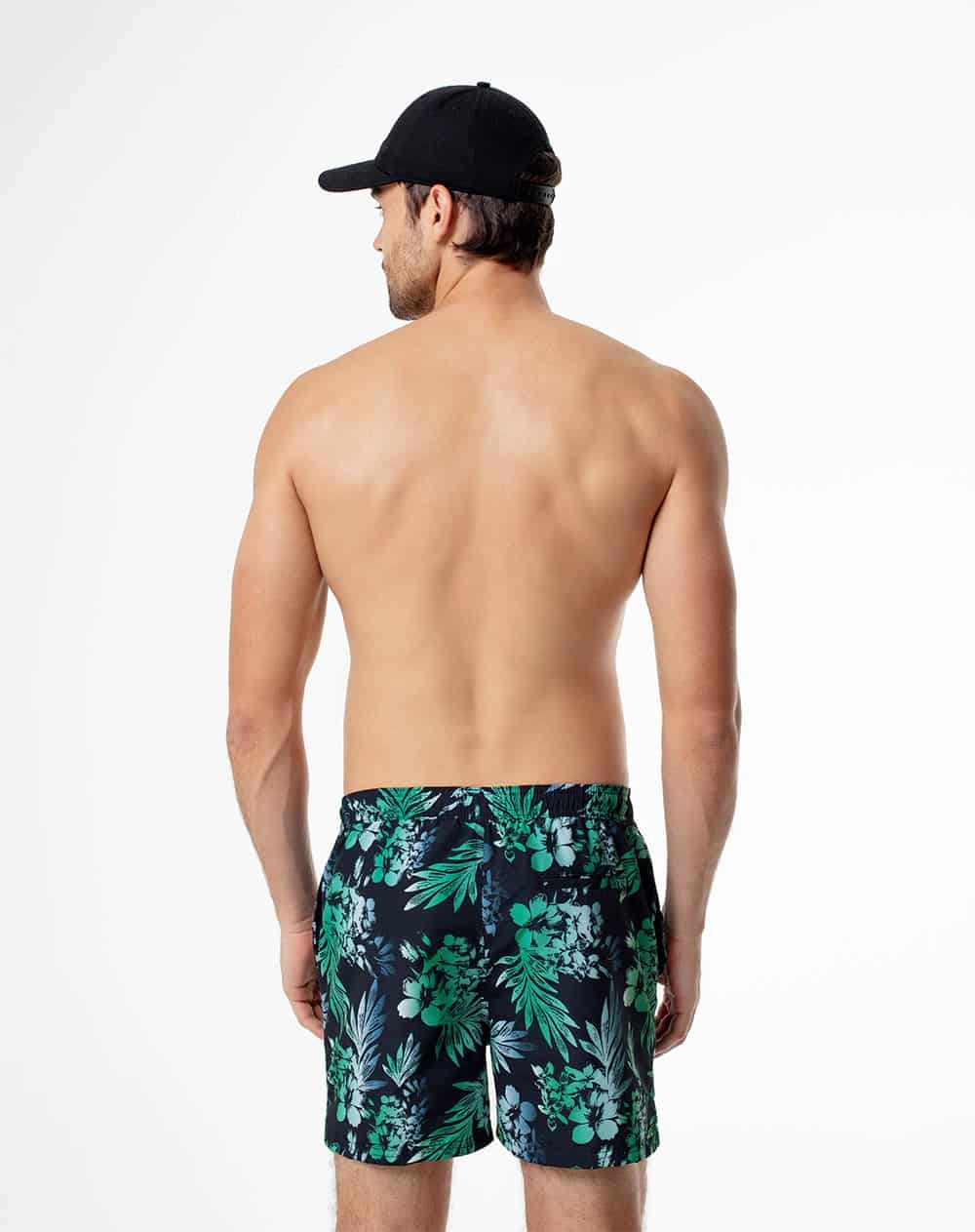Pantaloneta de baño estampada hombre - miniatura 2