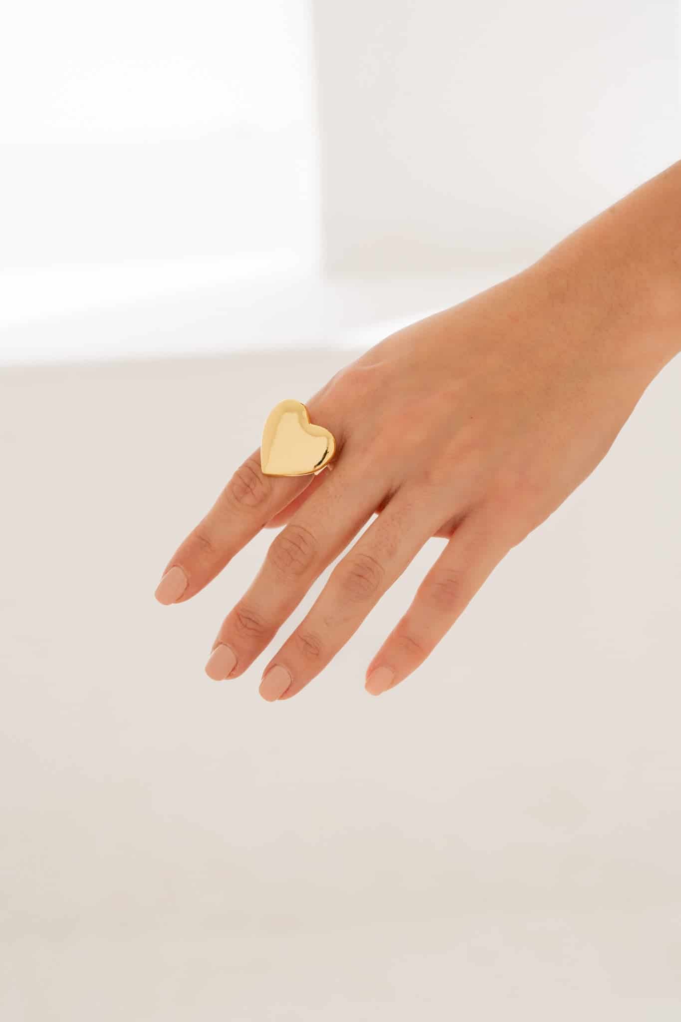 Anillo Corazón Liso Graduable - miniatura 3