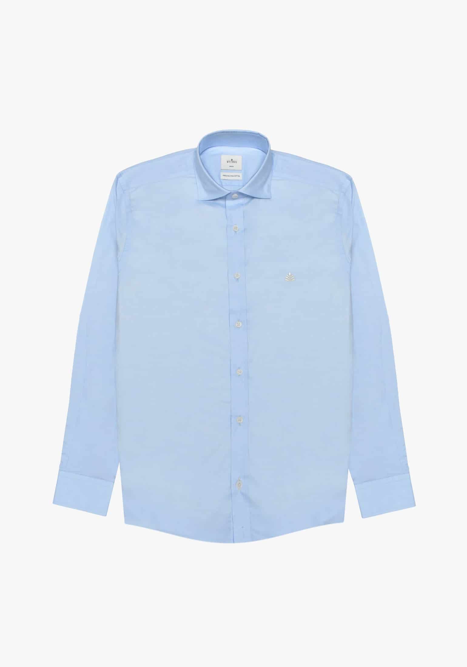 Camisa Azul Celeste Cuello Francés L-Mar - miniatura 1
