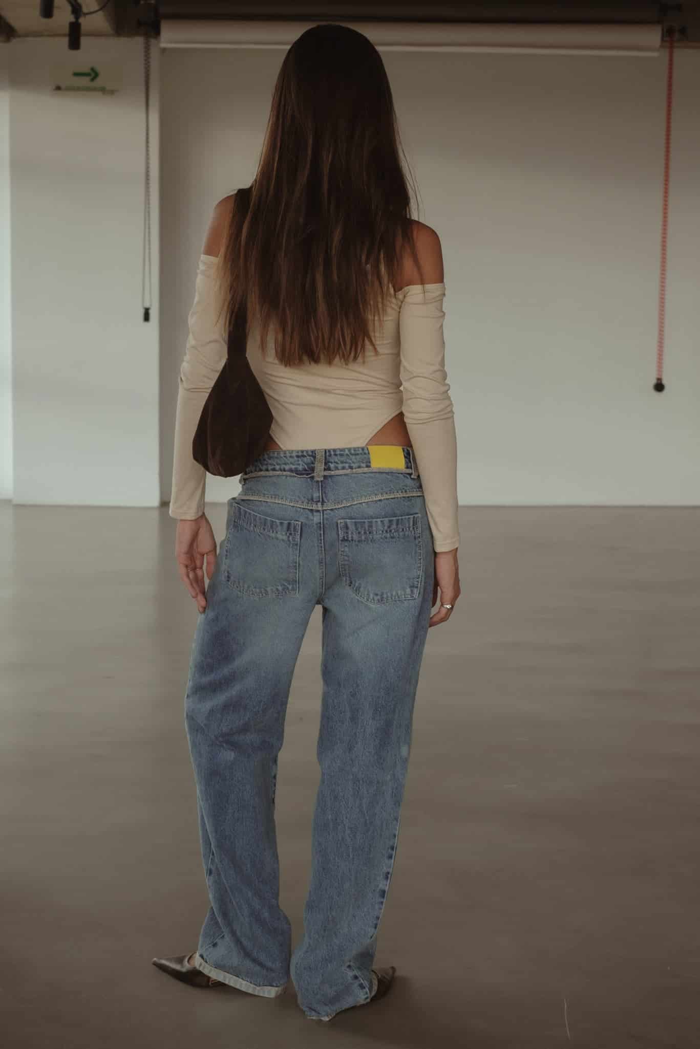 SPLIT LEG STRAIGHT JEAN - SOFT CLASSIC BLUE - miniatura 10