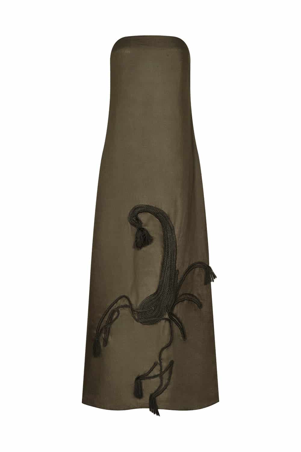 Vestido presagio verde oliva - miniatura 2