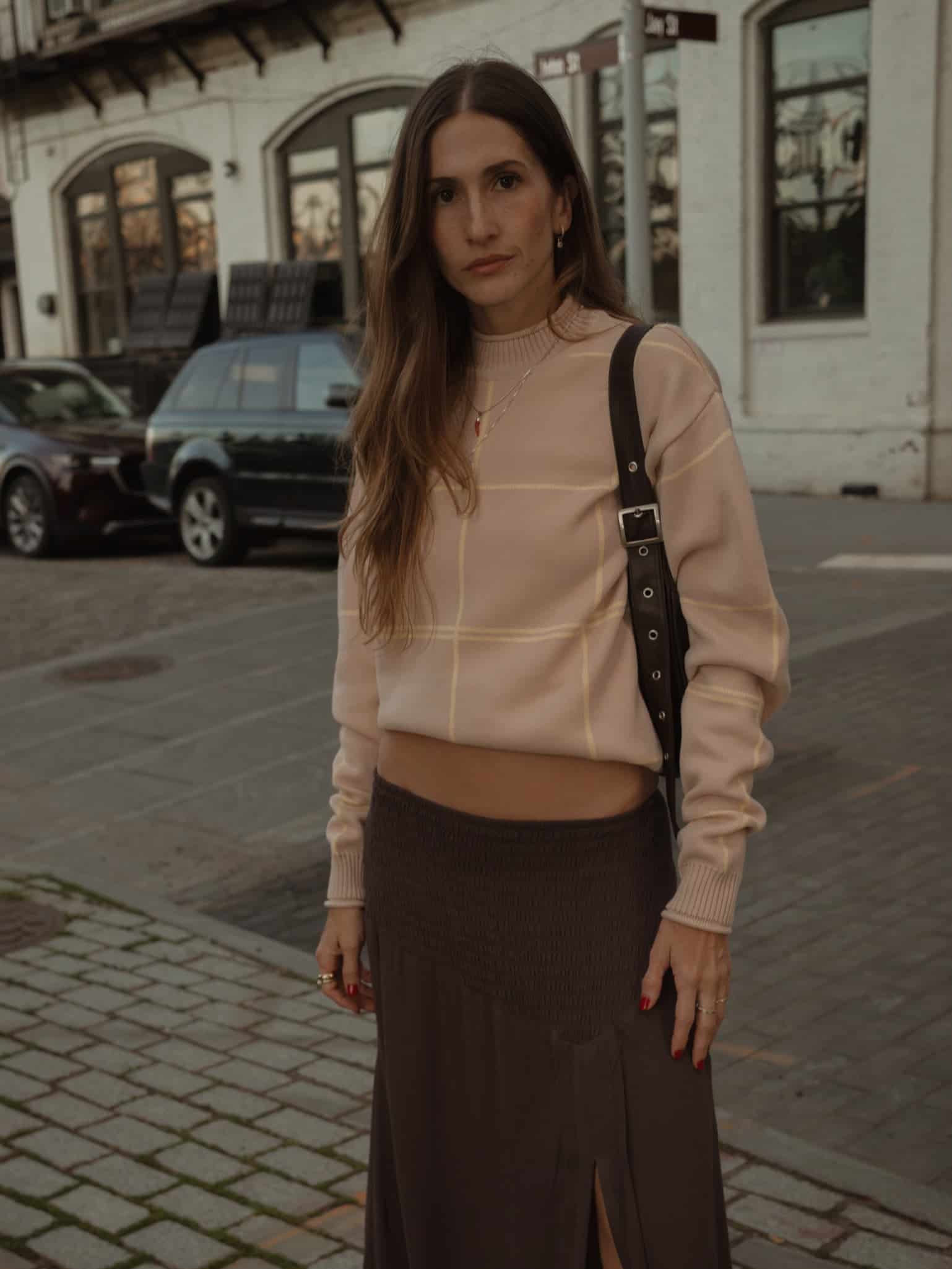 GRID SWEATER - NATURAL & CELESTIAL YELLOW - miniatura 2