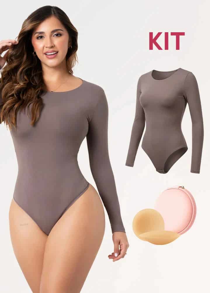 Kit Cero Marcas Salome: Body Manga Larga TD03L5 + Cubre Pezones - miniatura 7