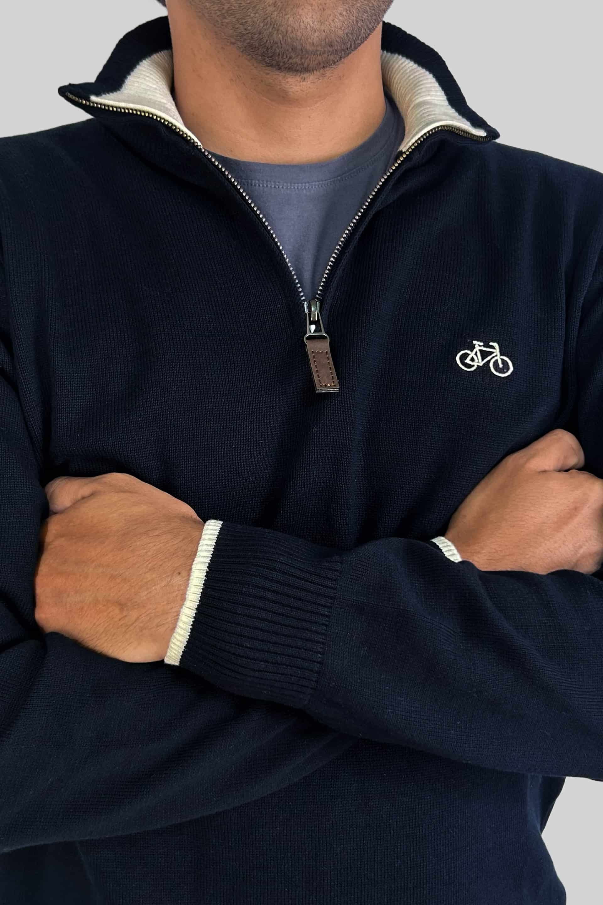 SACO HALF ZIP AZUL NAVY - miniatura 3