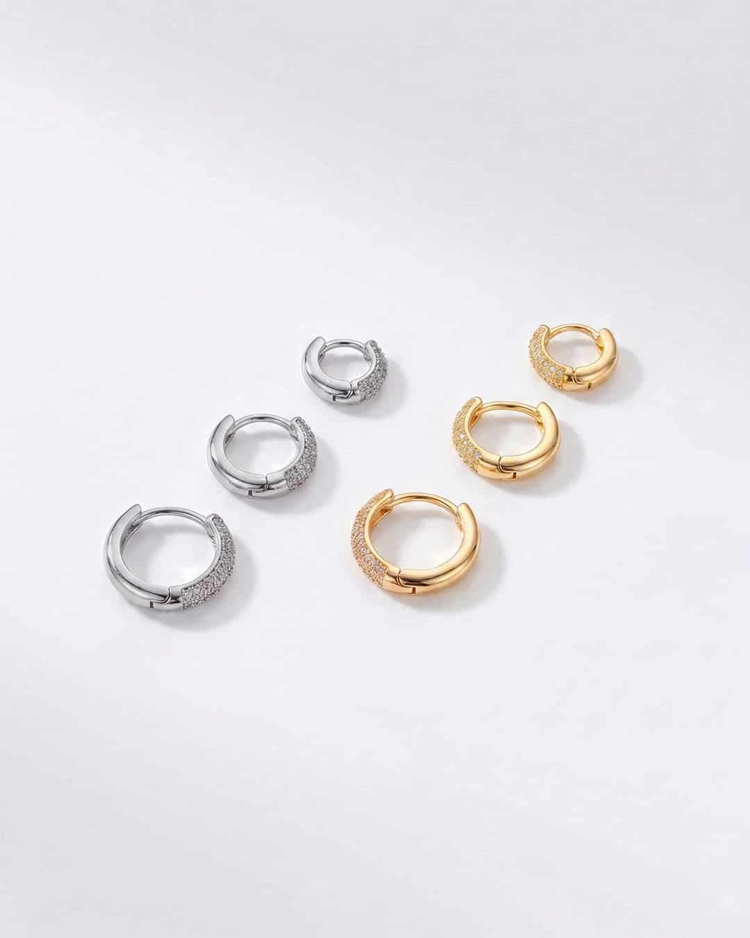 Set X3 Candongas Pavé Oro - miniatura 3