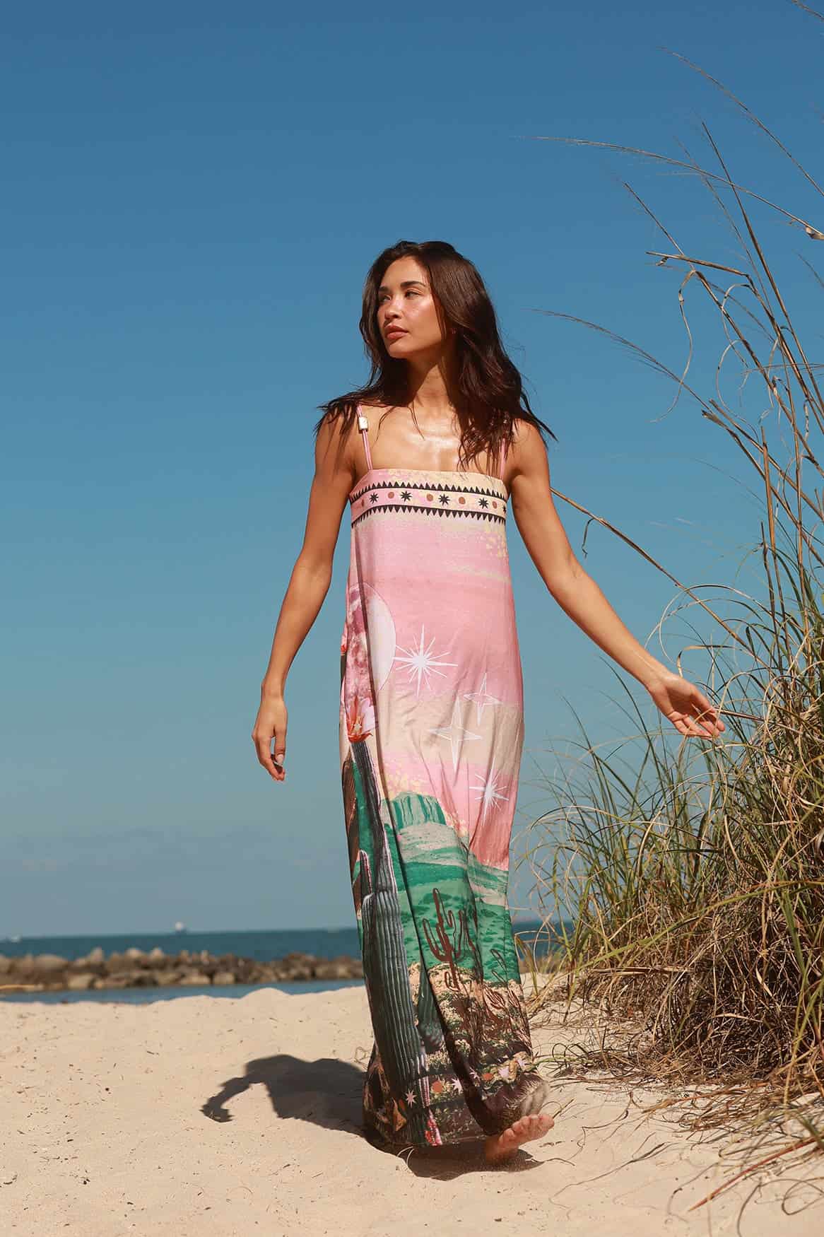 VESTIDO CELESTE DESERT - miniatura 1