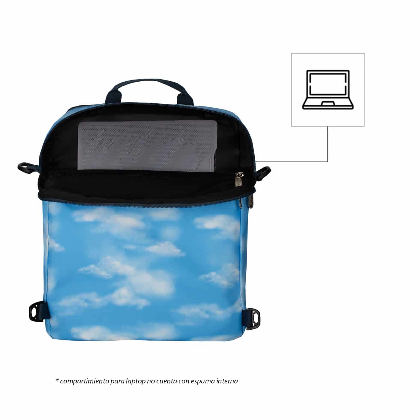 Bolso Manos Libres Convertible a Morral Citybags ULTRA Nube - miniatura 6