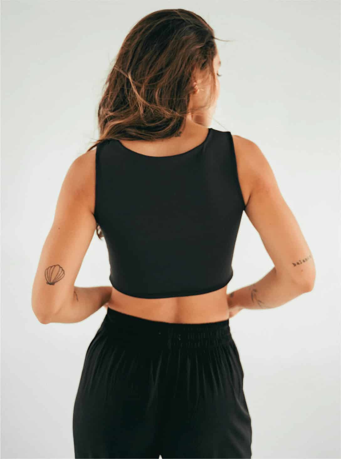 Crop top Soft - Black - miniatura 3