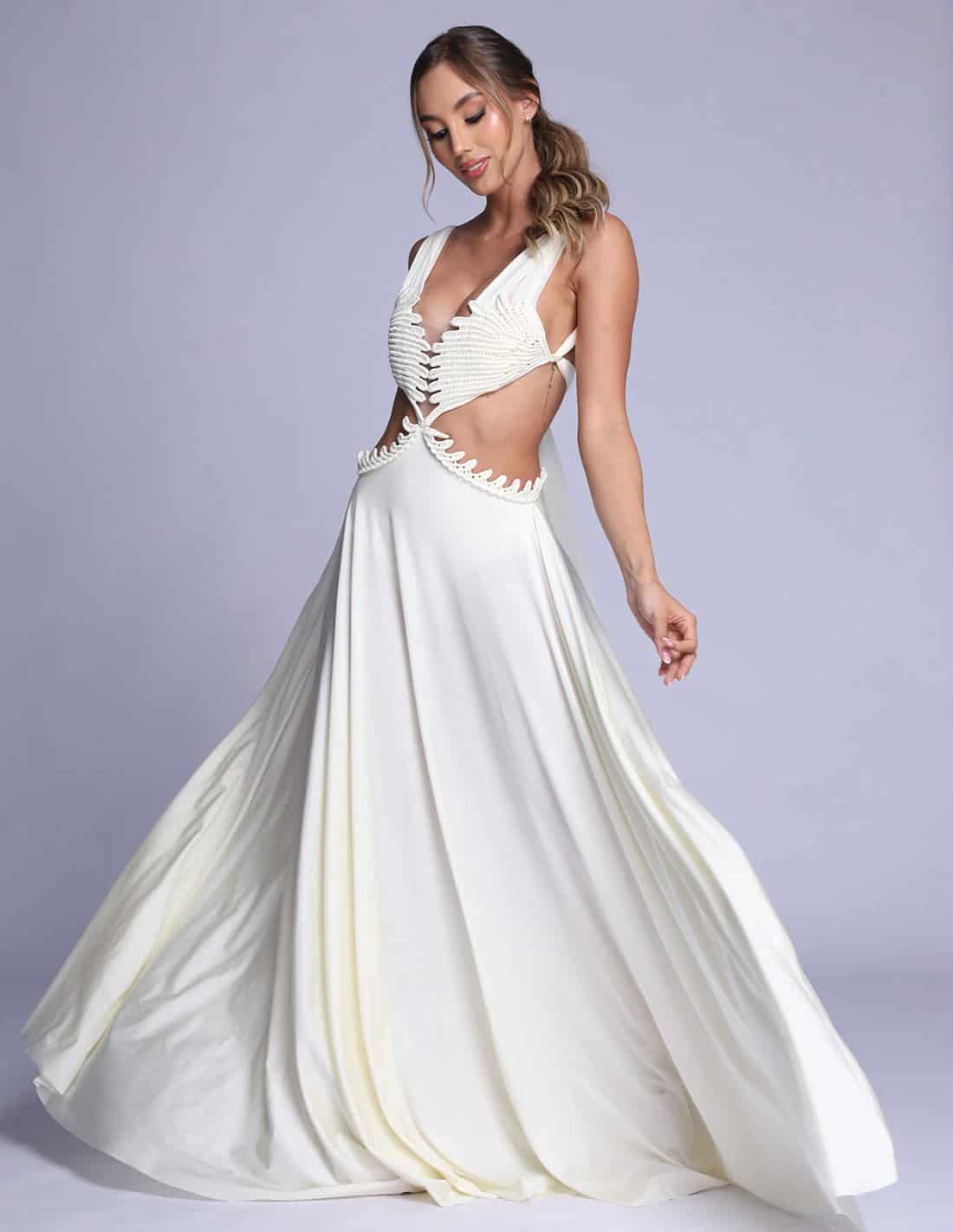 Vestido Wings Marfil - miniatura 1