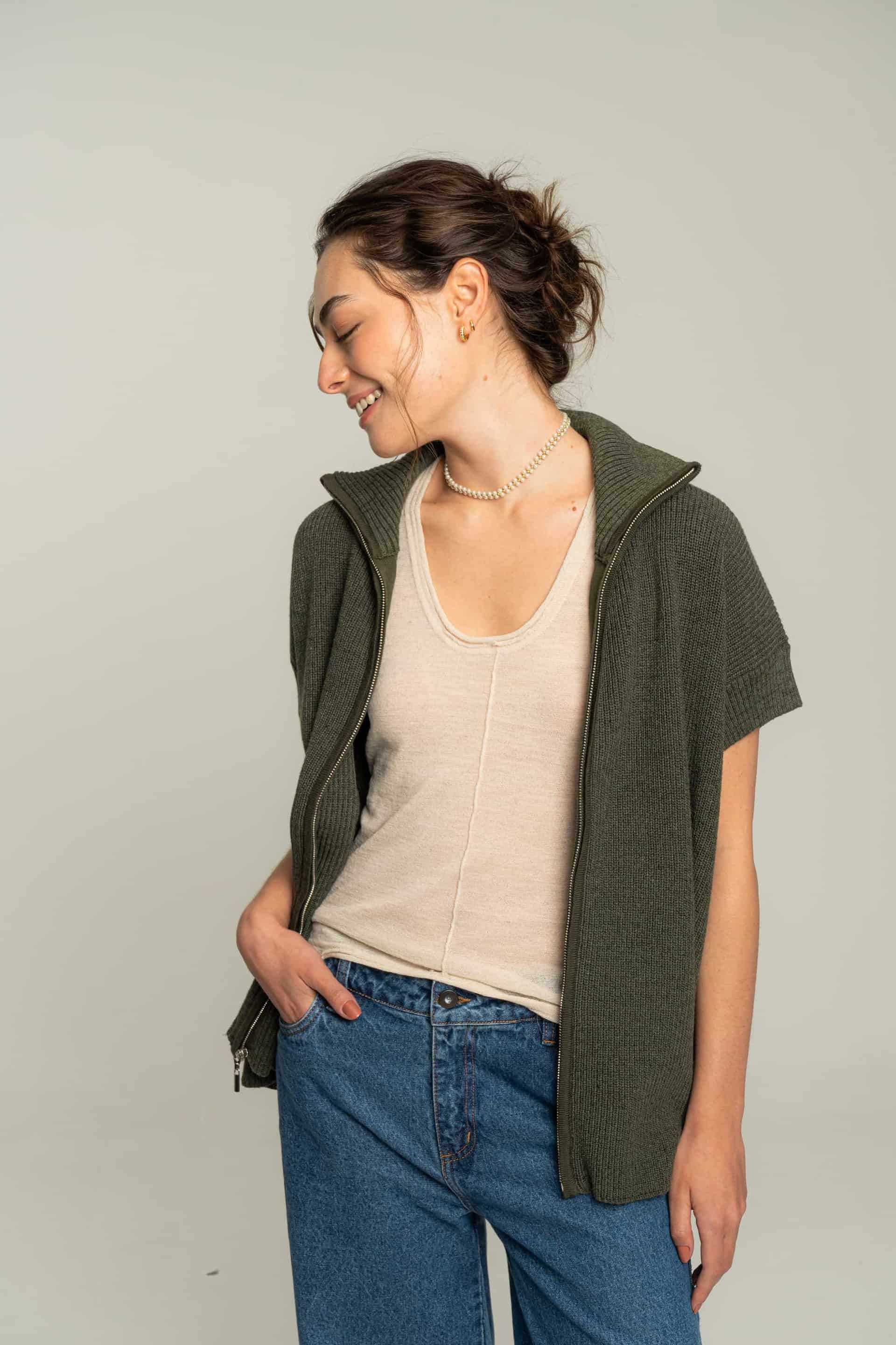 Chaleco zipper - verde - miniatura 6