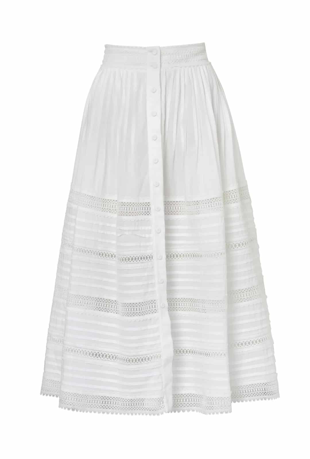 CAMILA  MIDI SKIRT WHITE - miniatura 2
