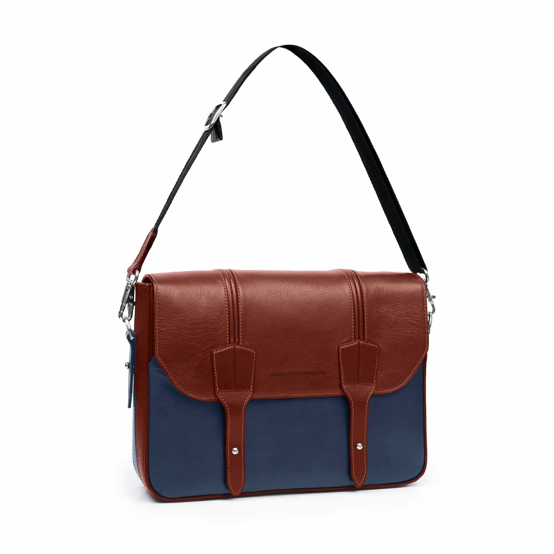 Heritage Messenger Blue and Pull Up Cognac - miniatura 1