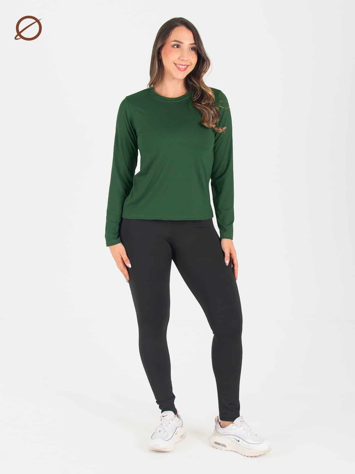 buzo básico femenino verde pino - miniatura 2