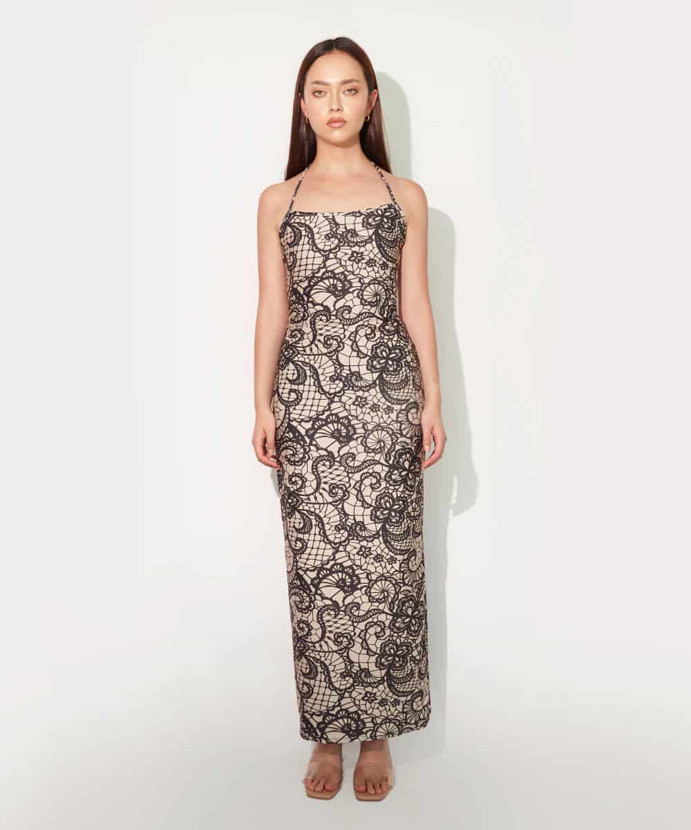 Maxi Dress in Faux Lace - miniatura 1