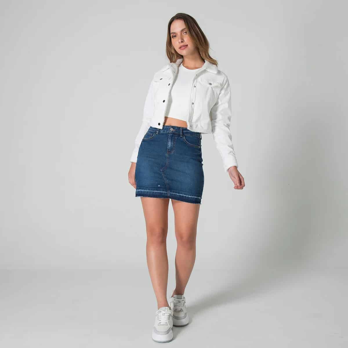 Falda Denim Corta Tego - miniatura 1