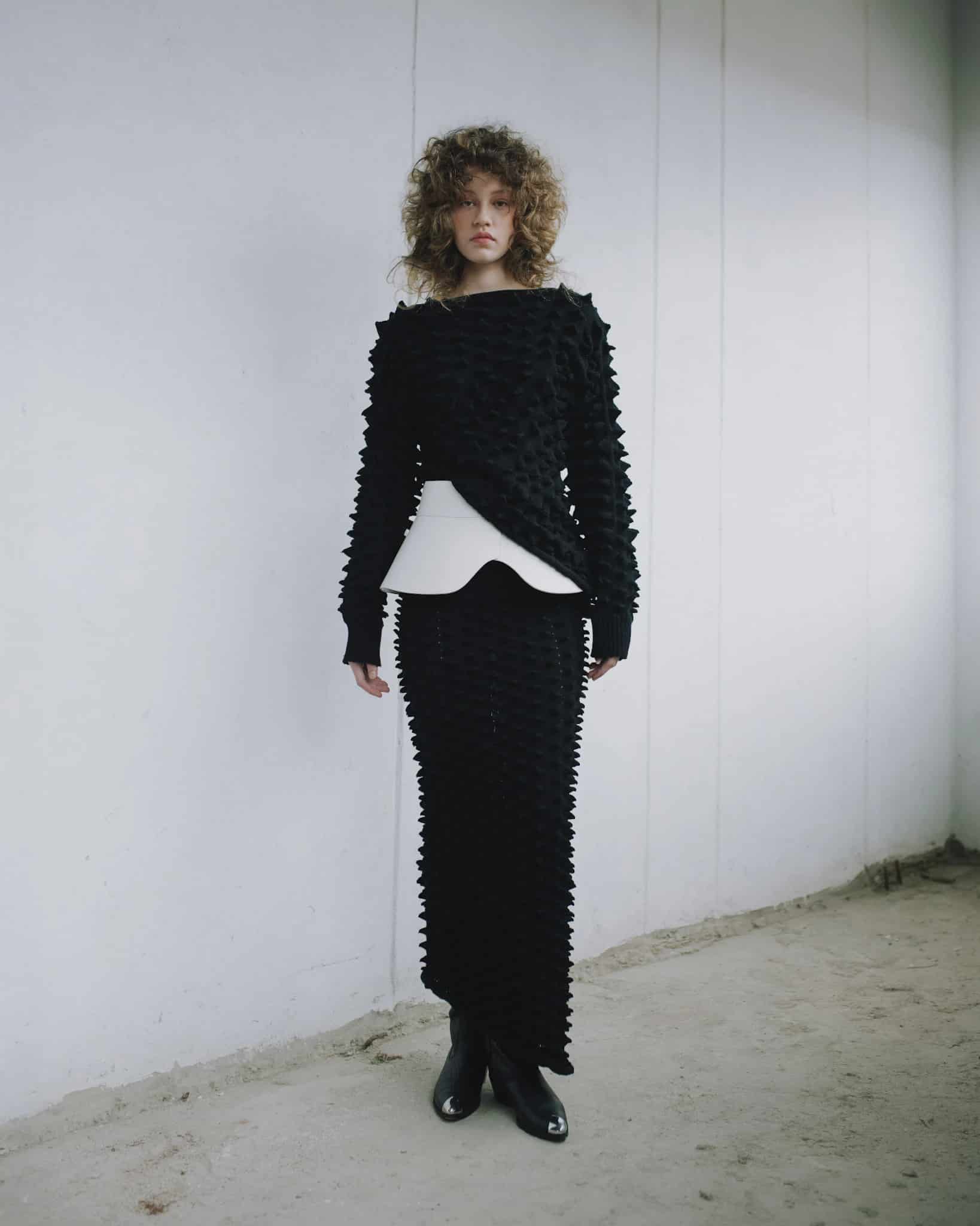 KNITTED SPIKES DRESS-SWEATER - miniatura 2