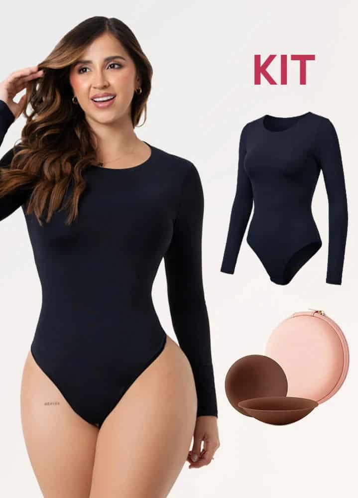 Kit Cero Marcas Salome: Body Manga Larga TD03L5 + Cubre Pezones - miniatura 8