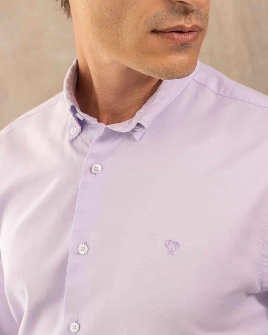 Camisa Antimanchas Oxford Lila - miniatura 2