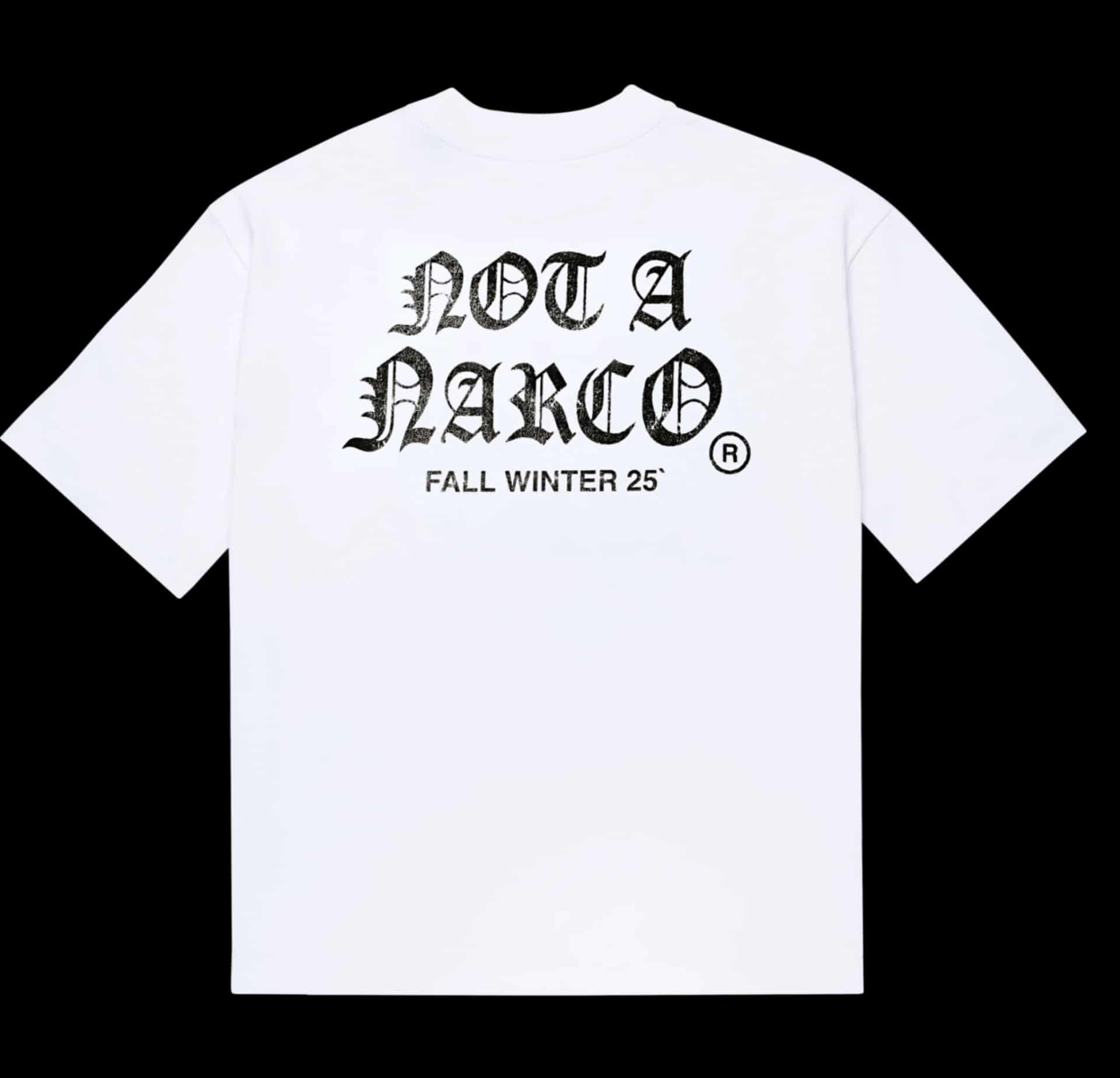 NOT A NARCO FW25 WHITE T-SHIRT - miniatura 4