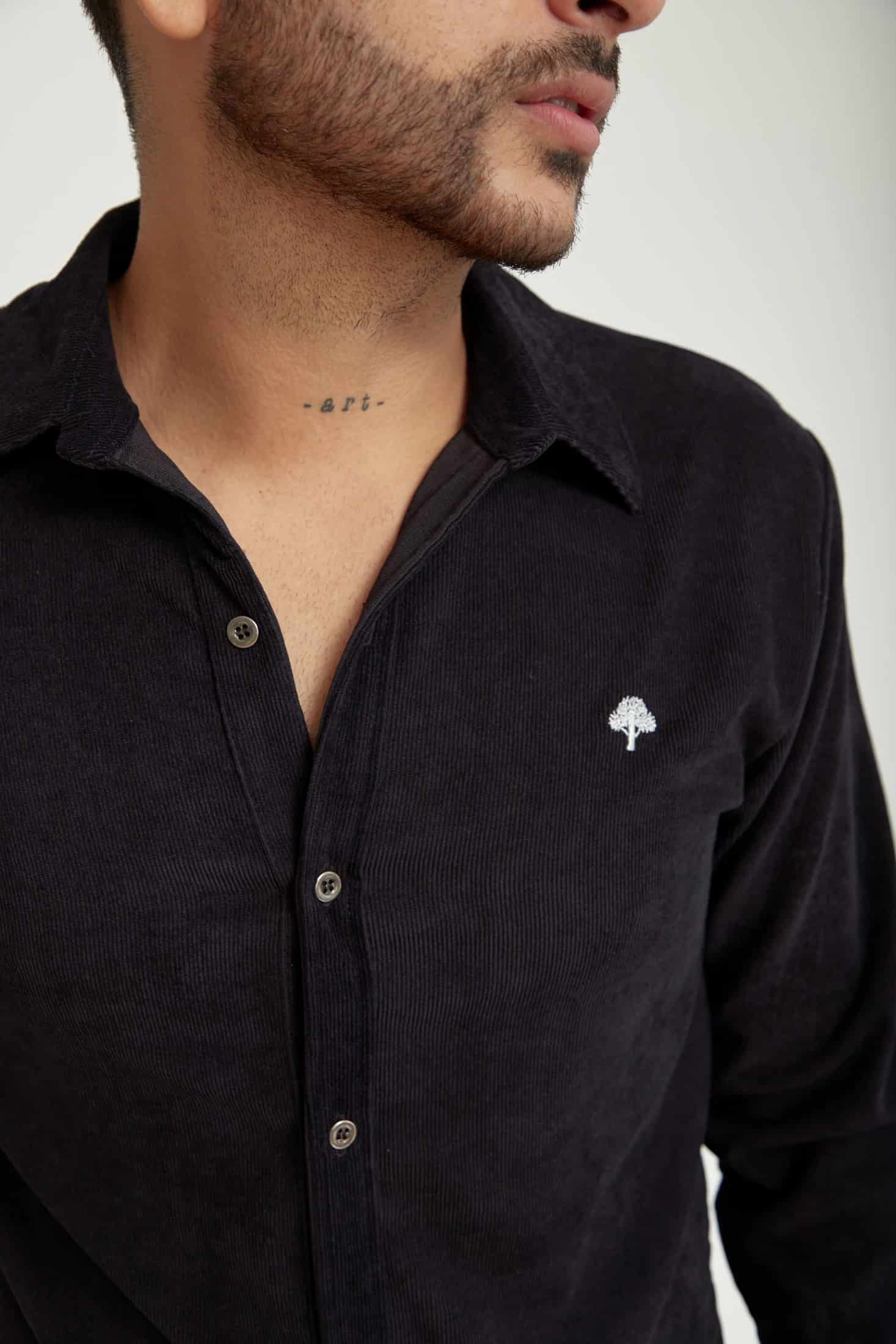Camisa Clasica Pana Azul - miniatura 4