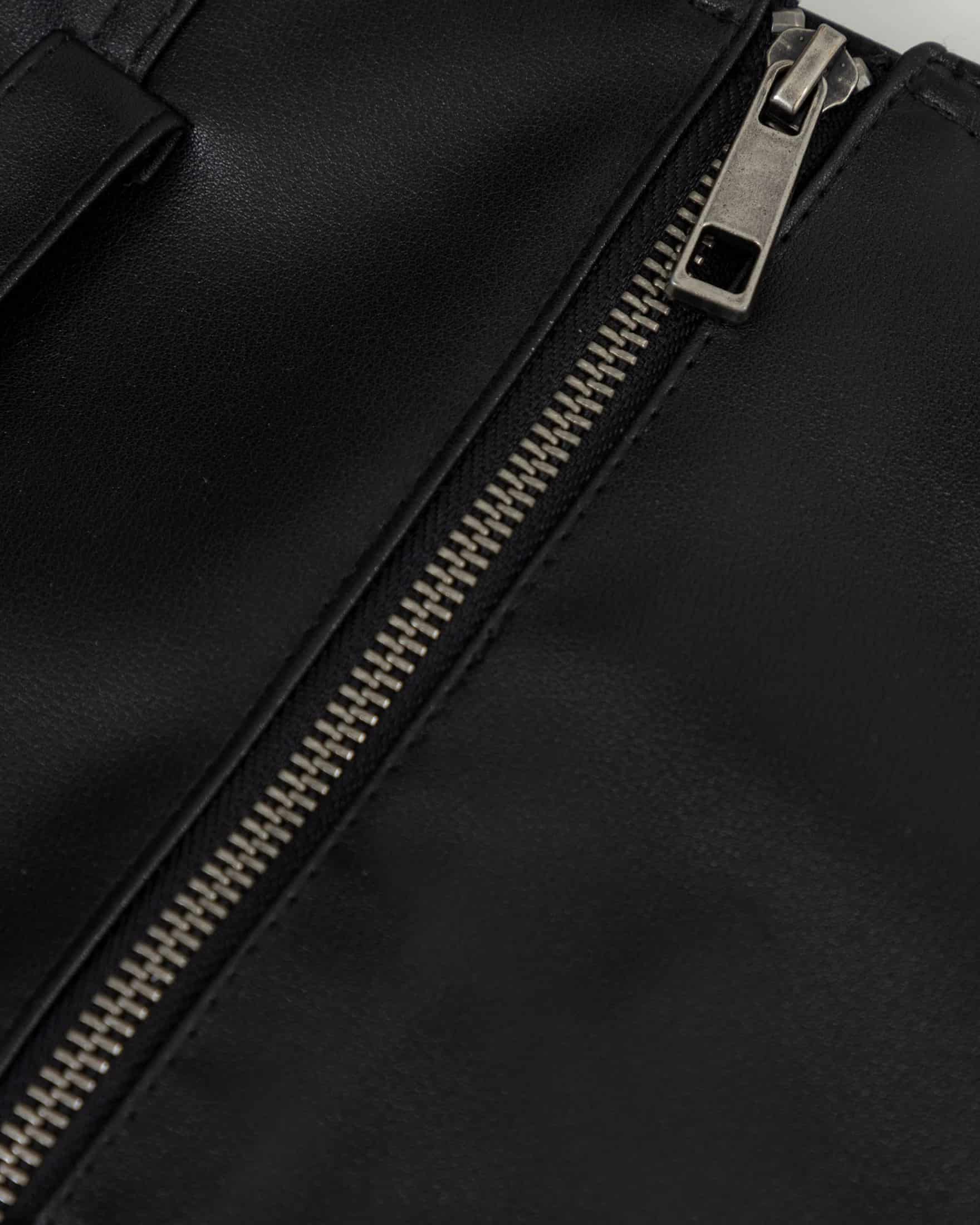 Basics Undergold Studio Pleather Mini Skirt Black - miniatura 4