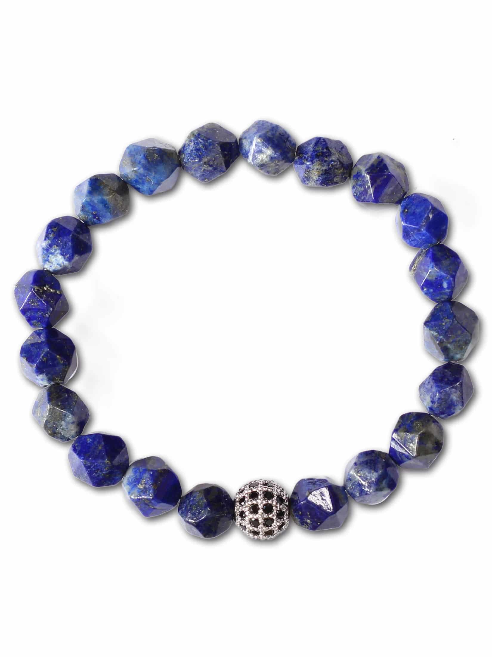 Brazalete Lapislazuli Facetado 8mm - miniatura 1