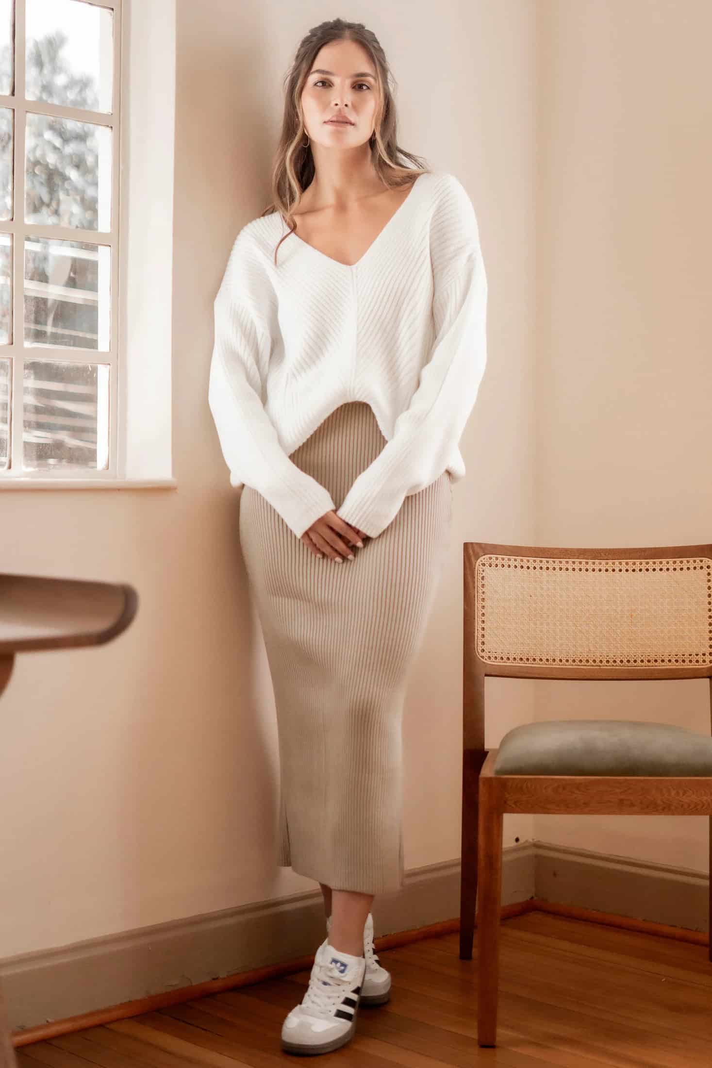 Outfit Cavalieri Blanco-Camel Mujer - miniatura 1