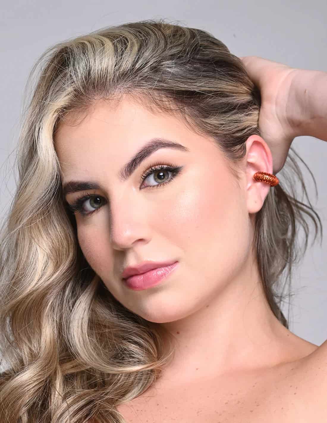 Ear Cuff Luna Llena Café - miniatura 1