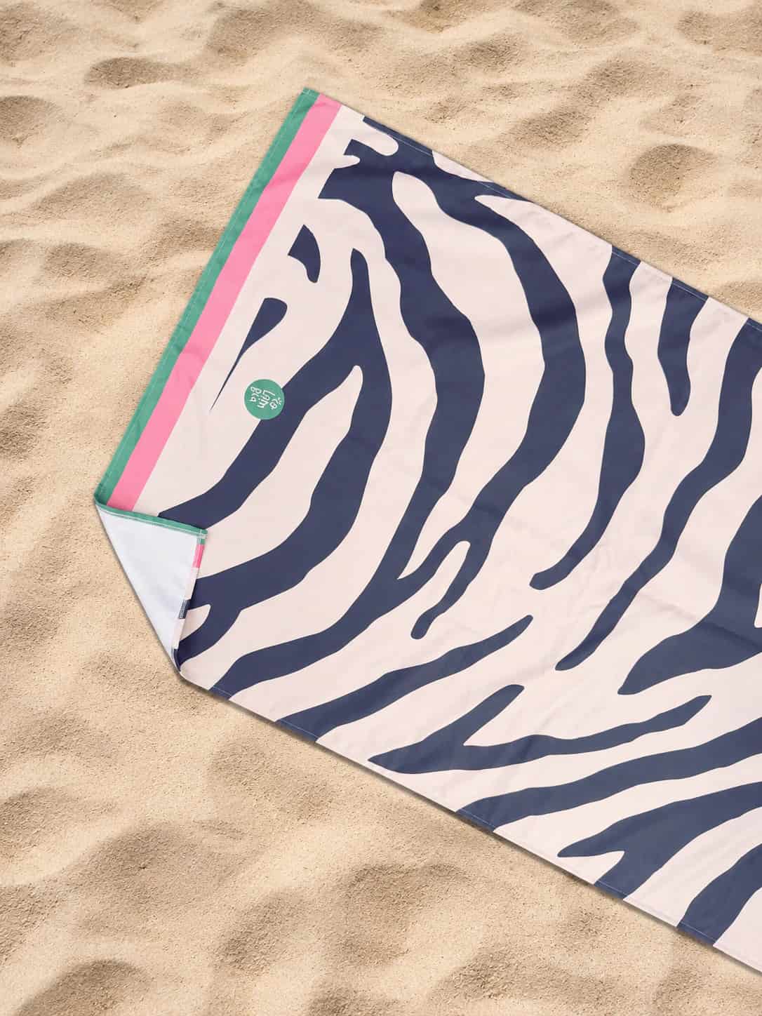Toalla Estampada Zebra Beige - miniatura 3