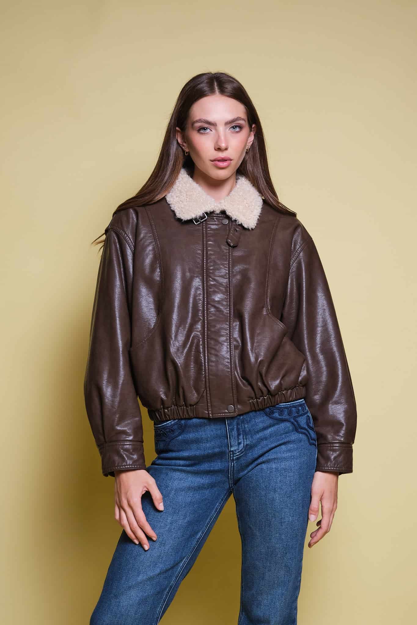 CHAQUETA SHEARLING CAFE - miniatura 4