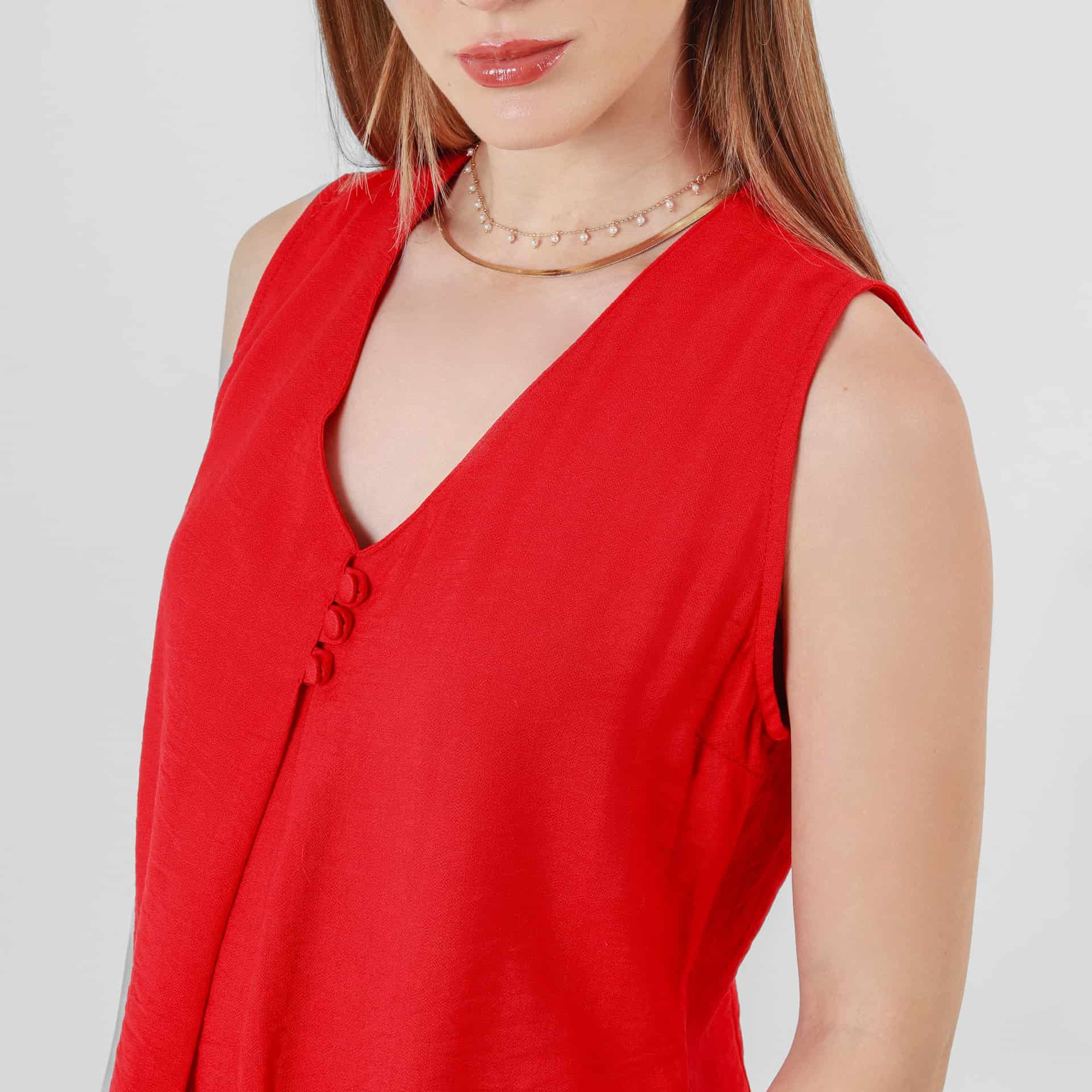 Blusa Cuello V Manga Sisa - miniatura 4