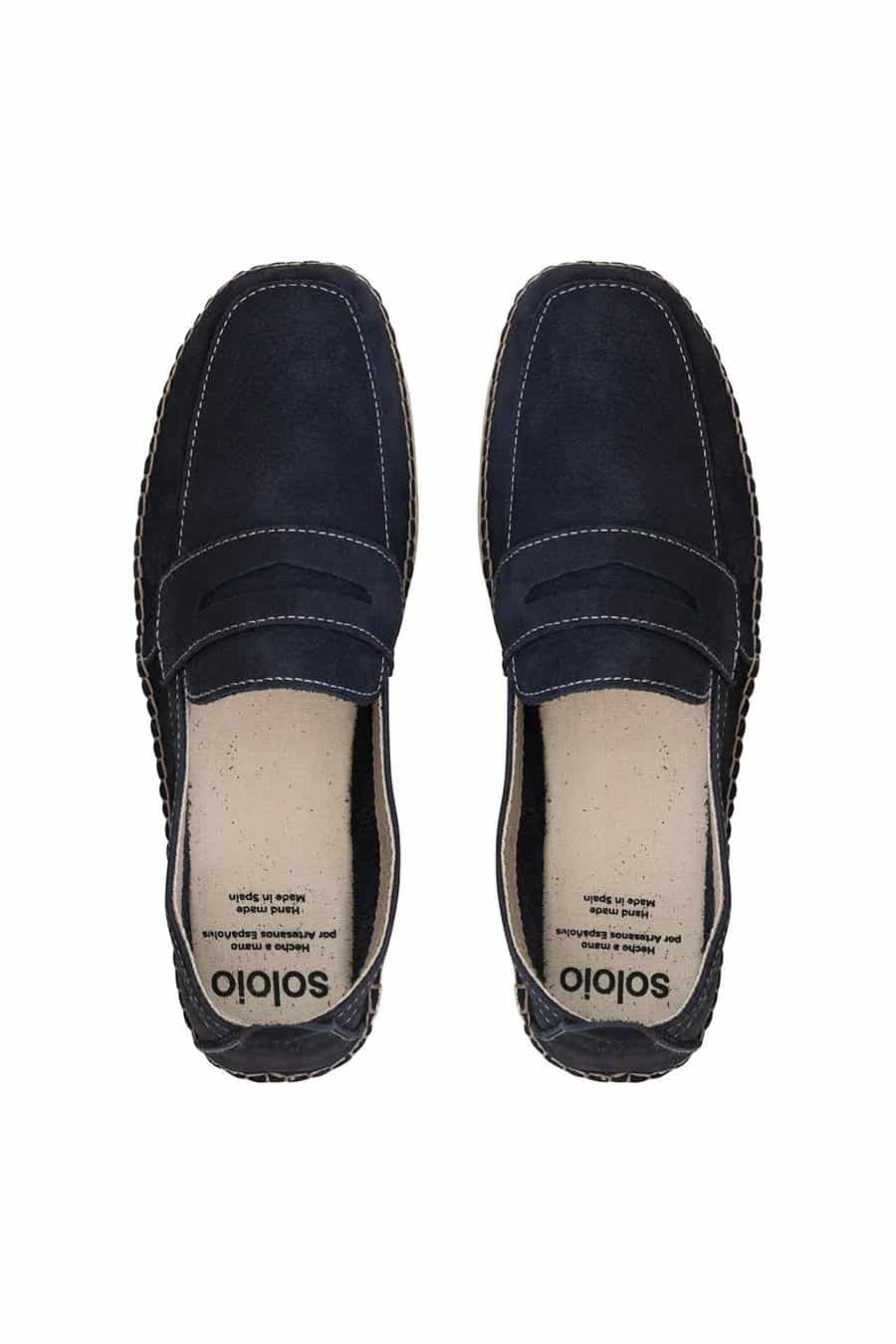 Men's leather espadrille navy masked - miniatura 4