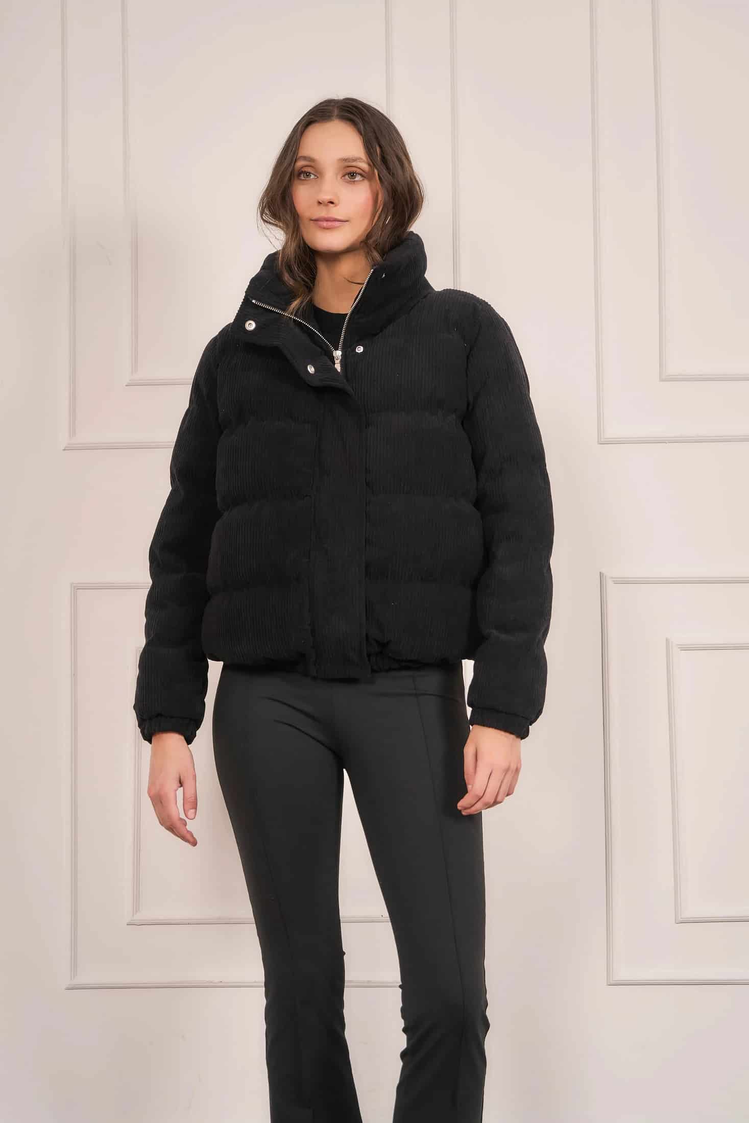 Chaqueta Puffer Mujer Negra - miniatura 3