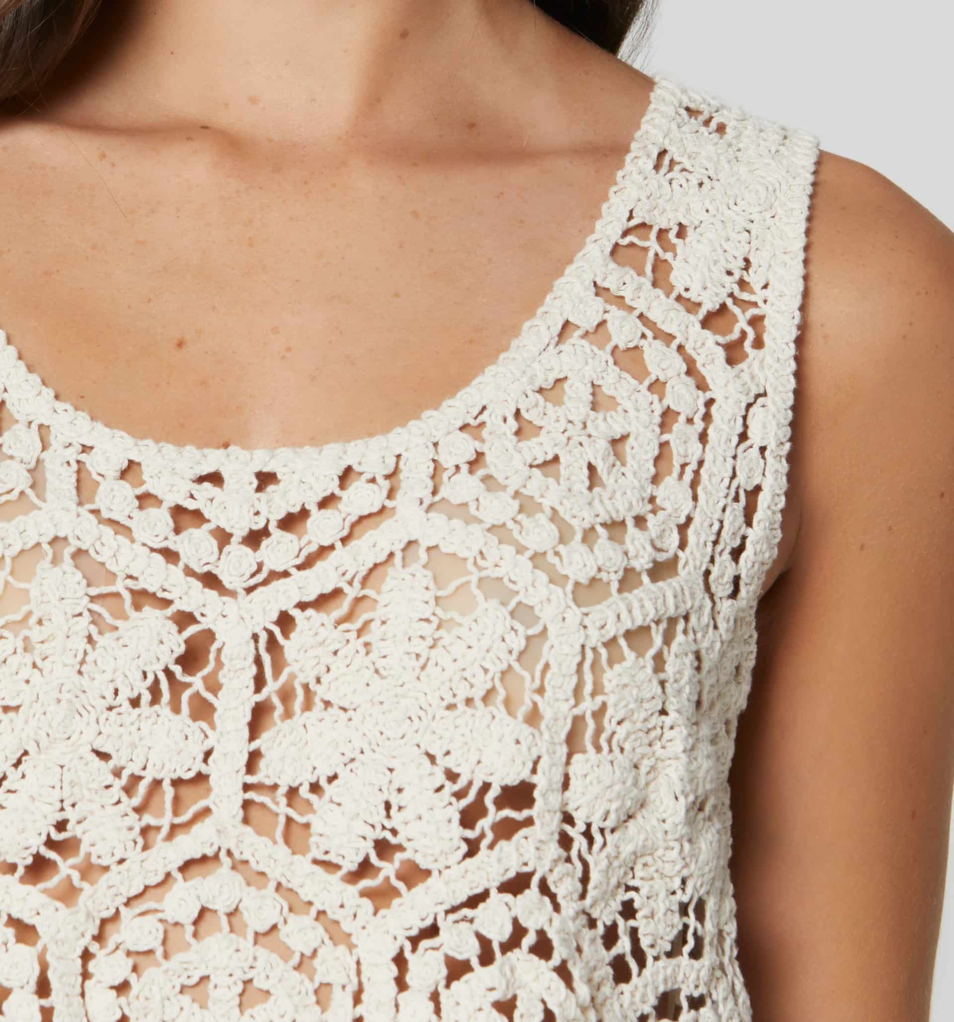 Blusa manga sisa en crochet - miniatura 9