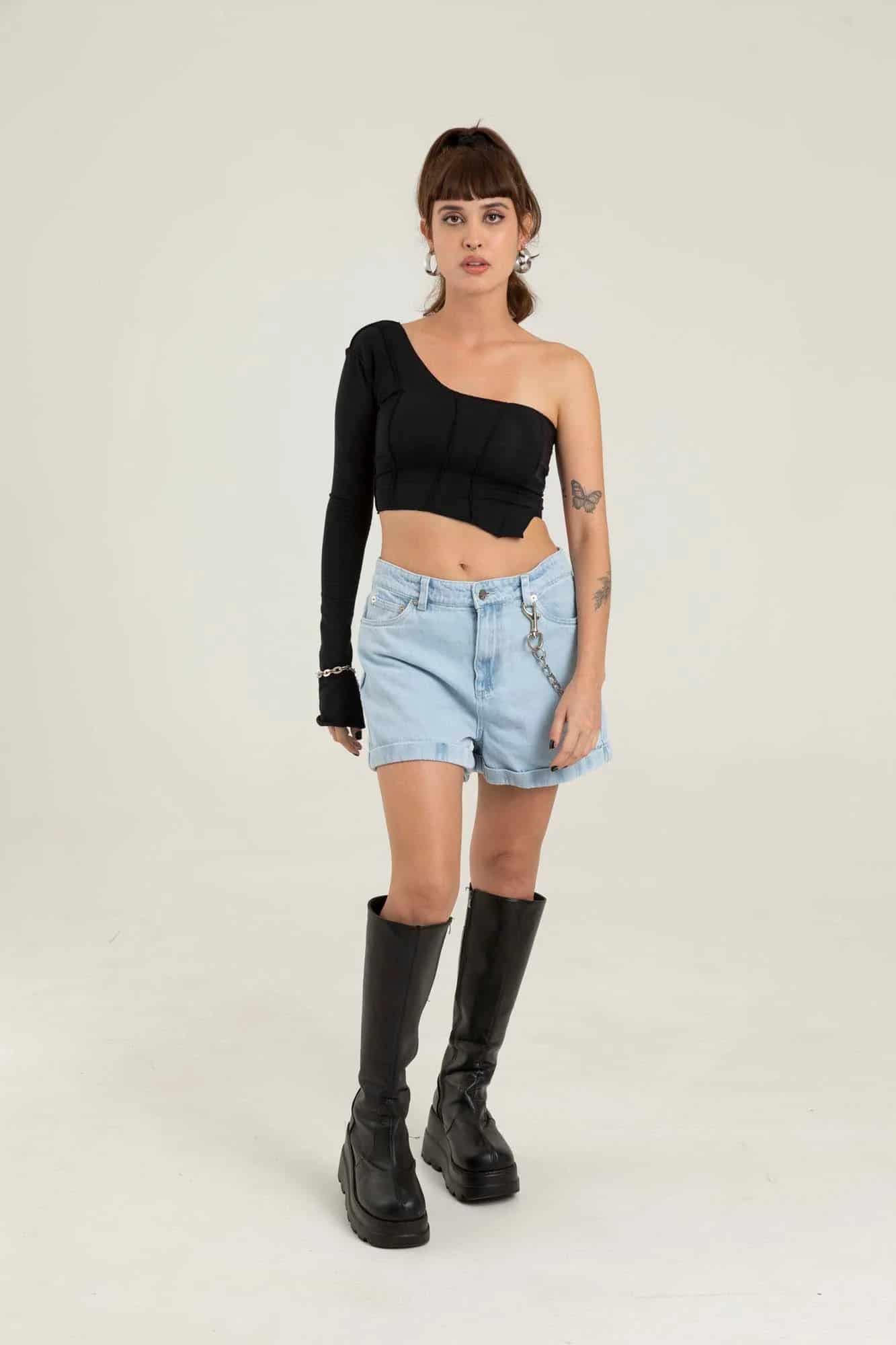 LIGHT WASH DENIM SHORT - miniatura 14