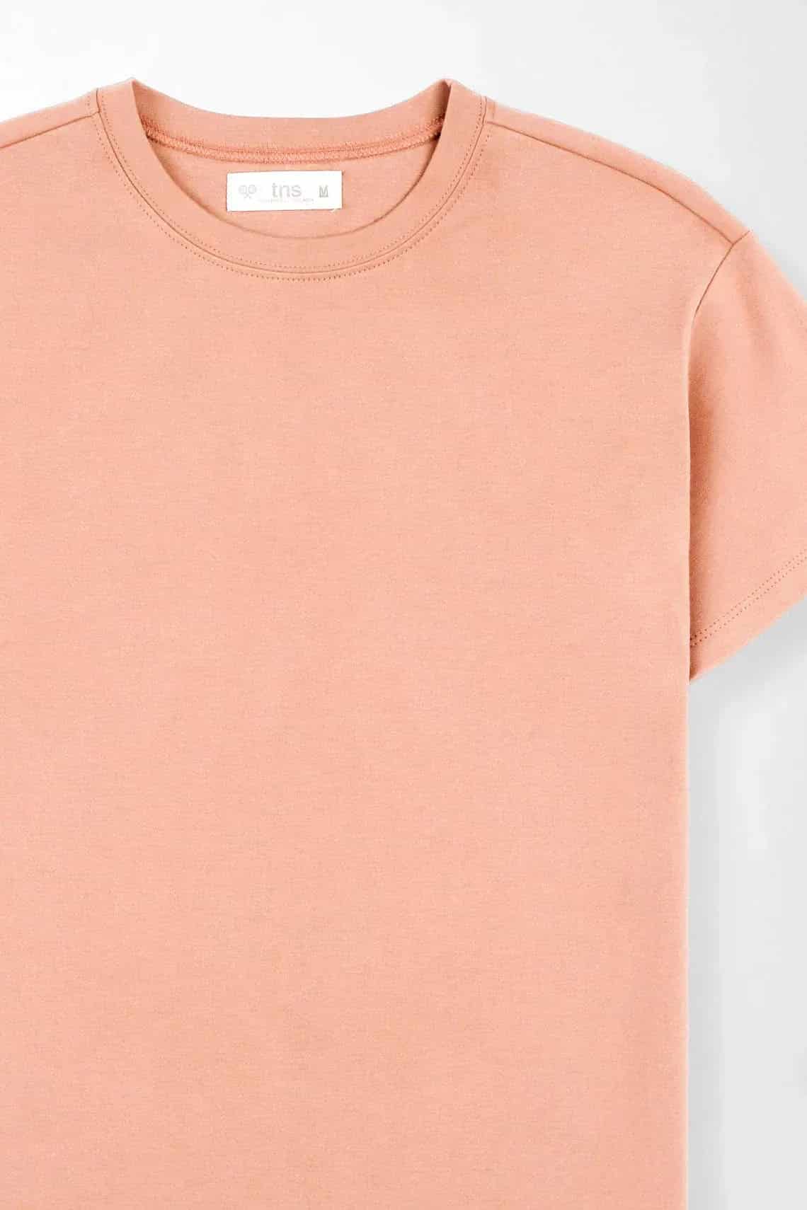 Camiseta relaxed fit manga corta en terracota para mujer - miniatura 5