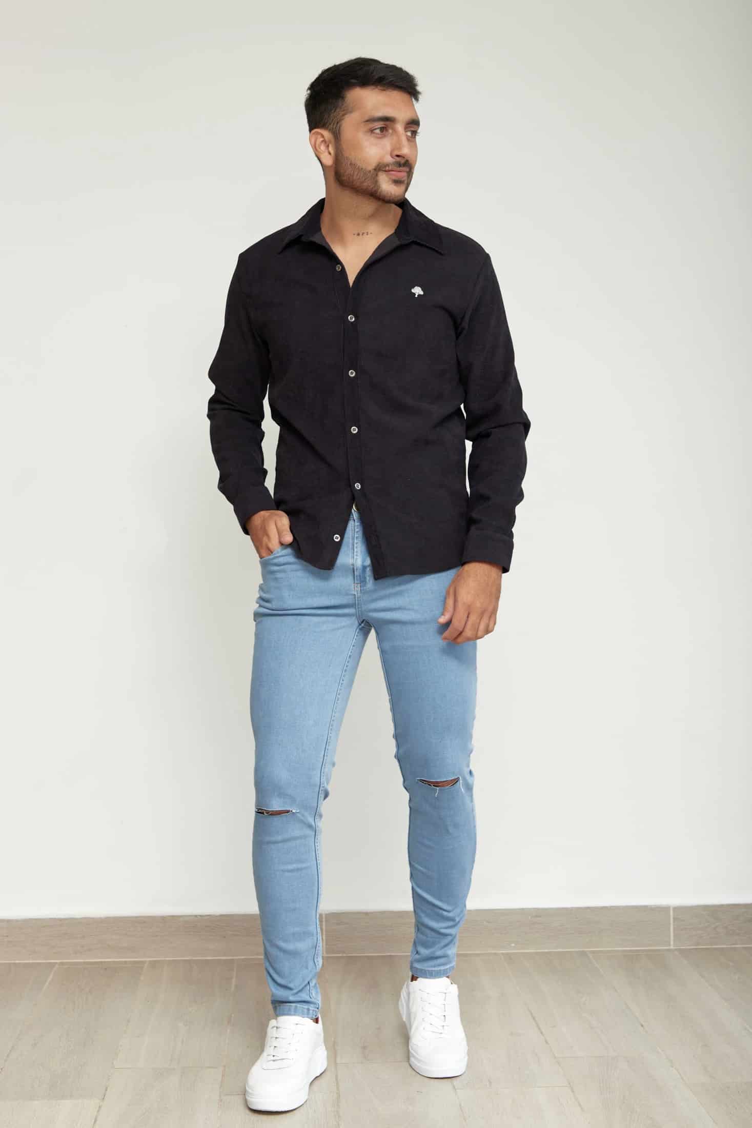 Camisa Clasica Pana Azul - miniatura 6