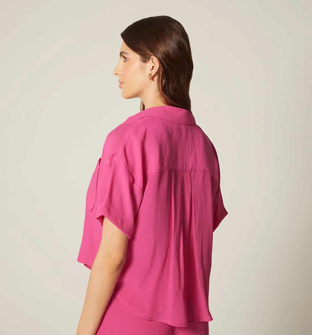 Blusa manga corta y bolsillos - miniatura 5