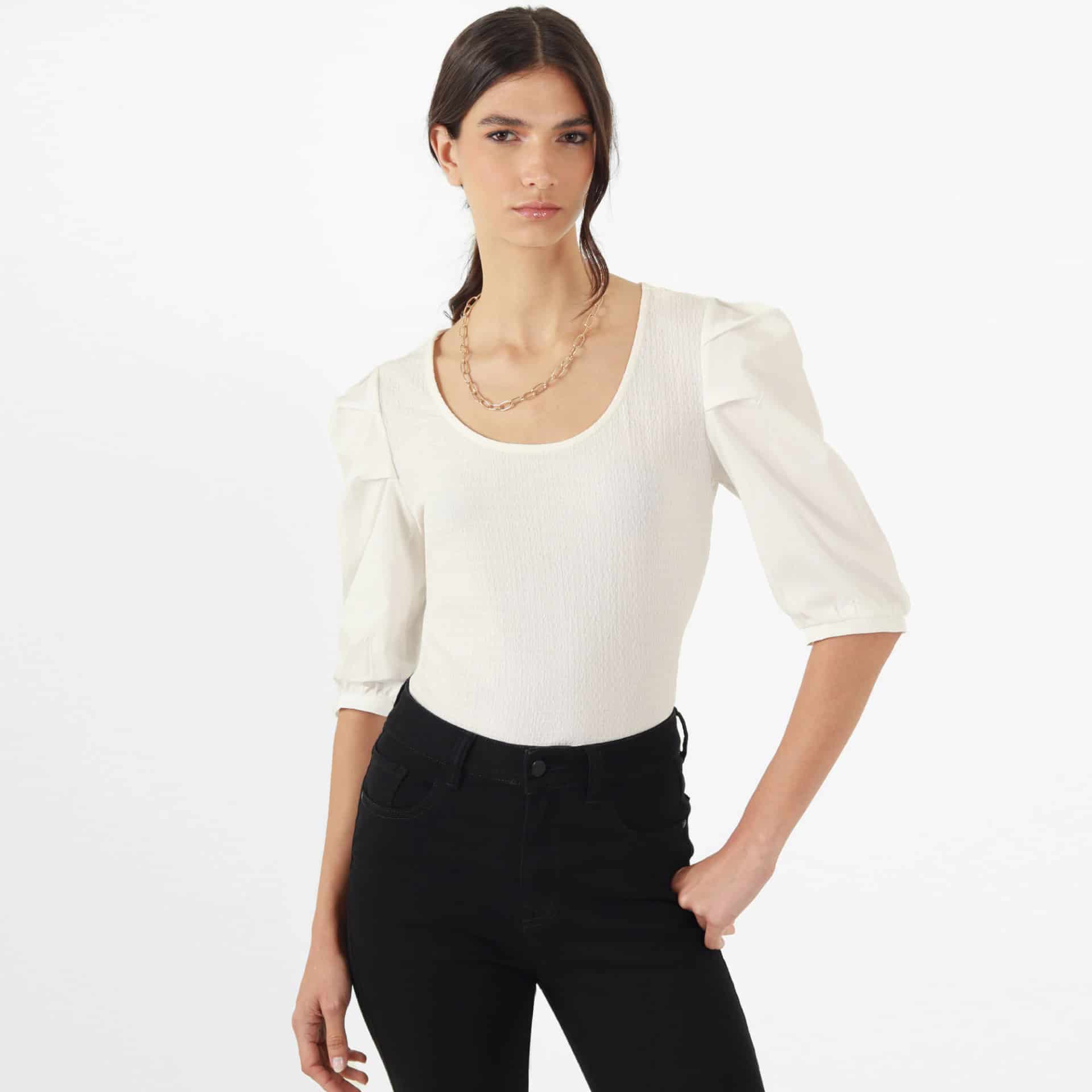 Blusa Cuello Redondo Manga 3Cuartos - miniatura 29