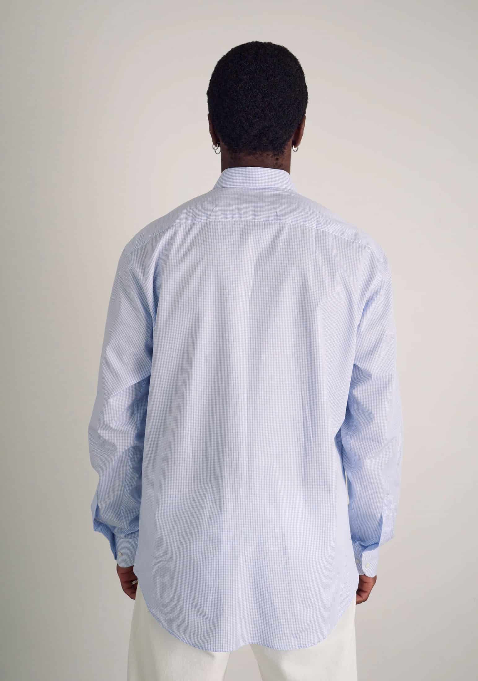 Camisa H CBD Cuadros Peq Azul Claro - miniatura 4