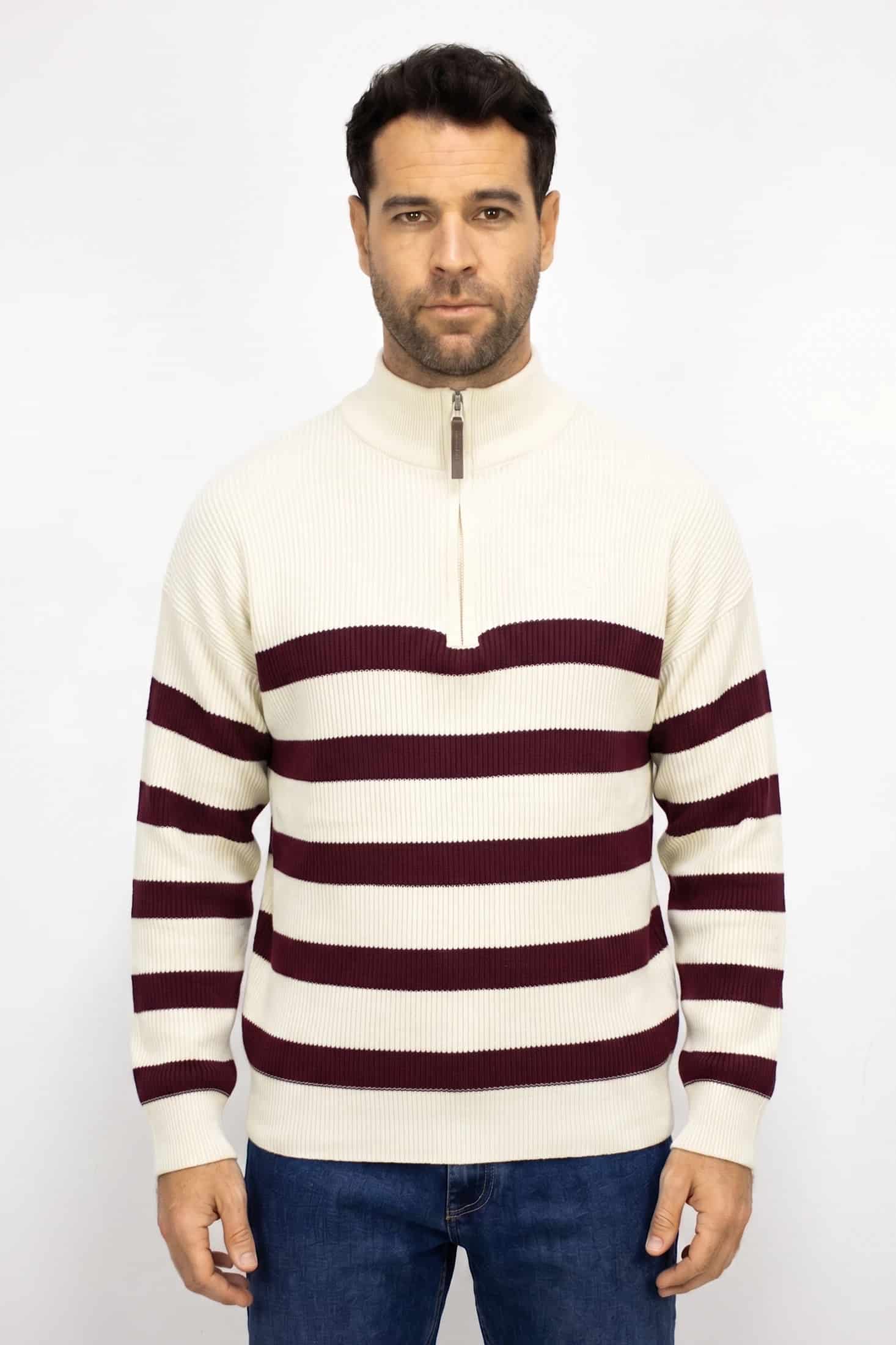 SACO DE RAYAS CON CIERRE  VINOTINTO PARA HOMBRE - miniatura 3