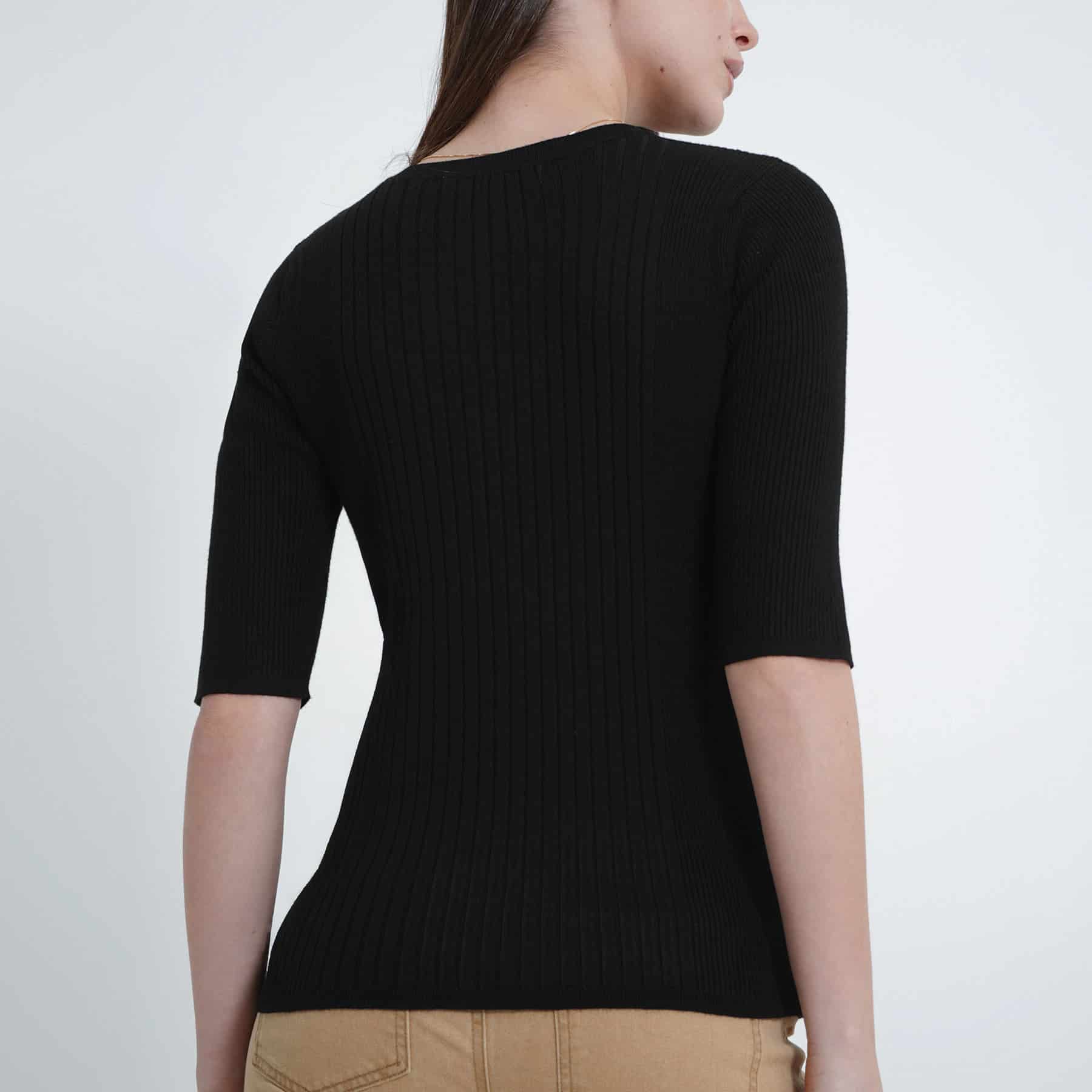 Sweater Cuello Redondo Manga Corta - miniatura 5