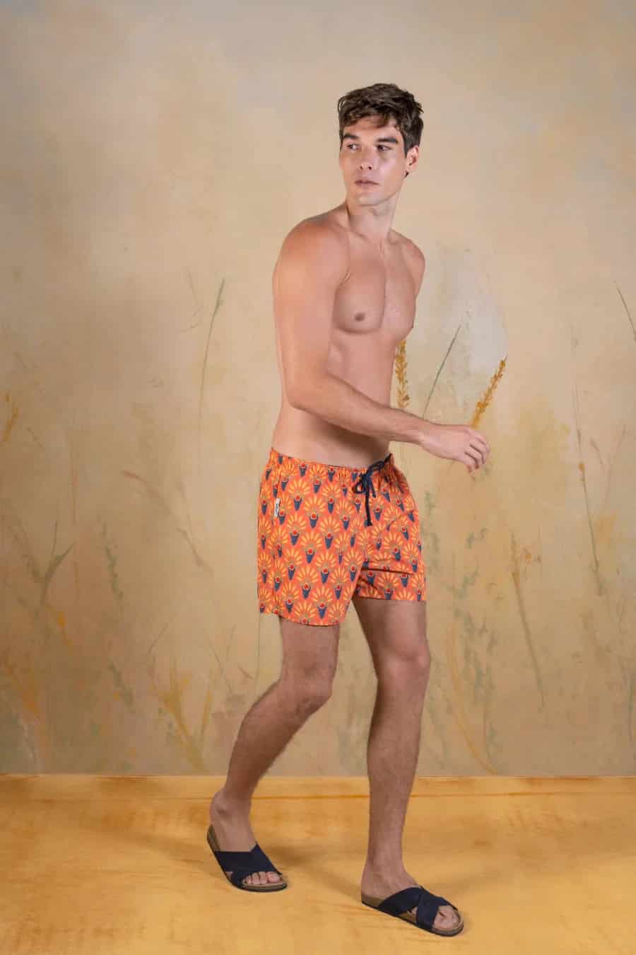 Annona polyester swim trunks Terracotta - miniatura 2