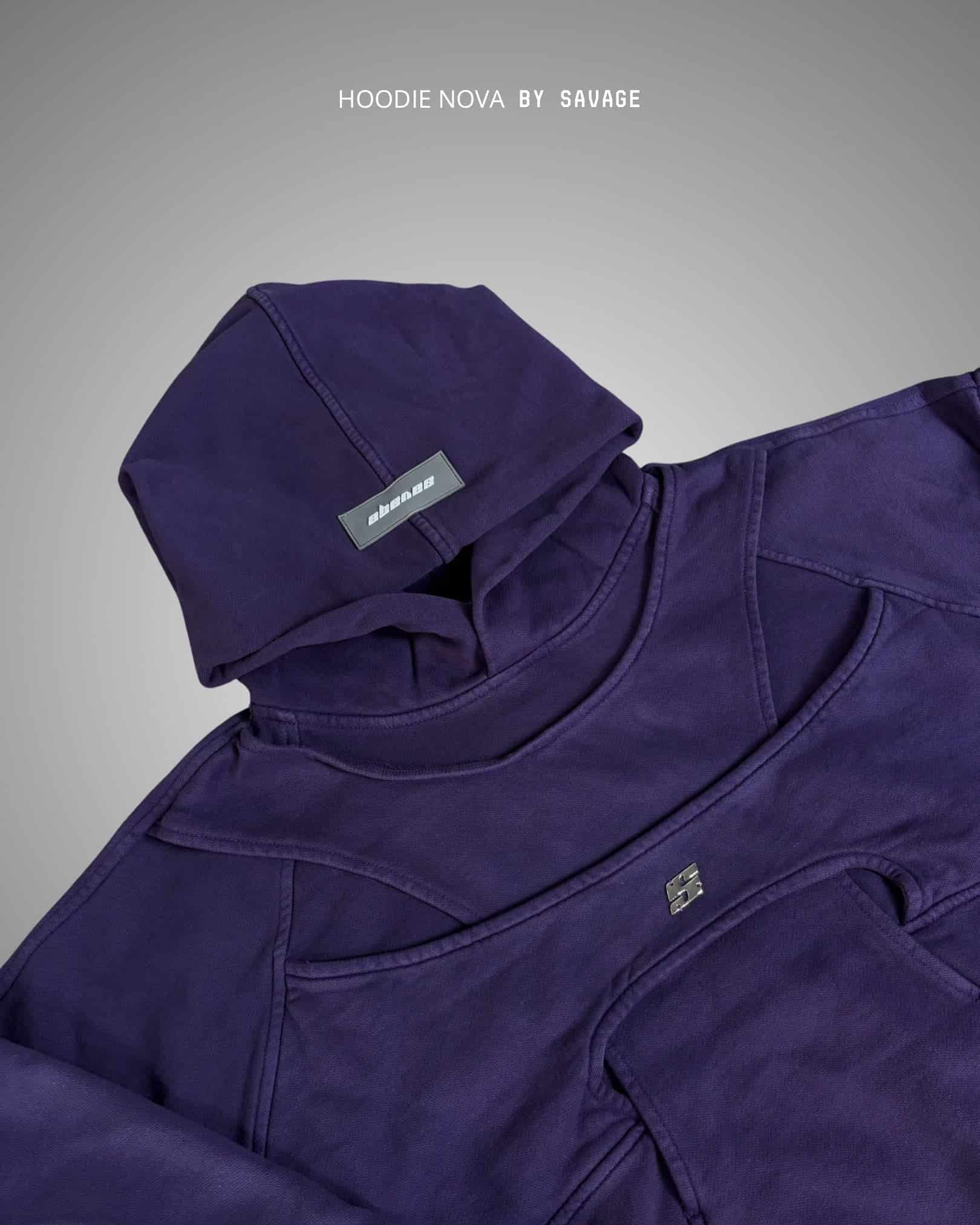 Hoodie Nova  Sun fade Morado 400 gramos - miniatura 2