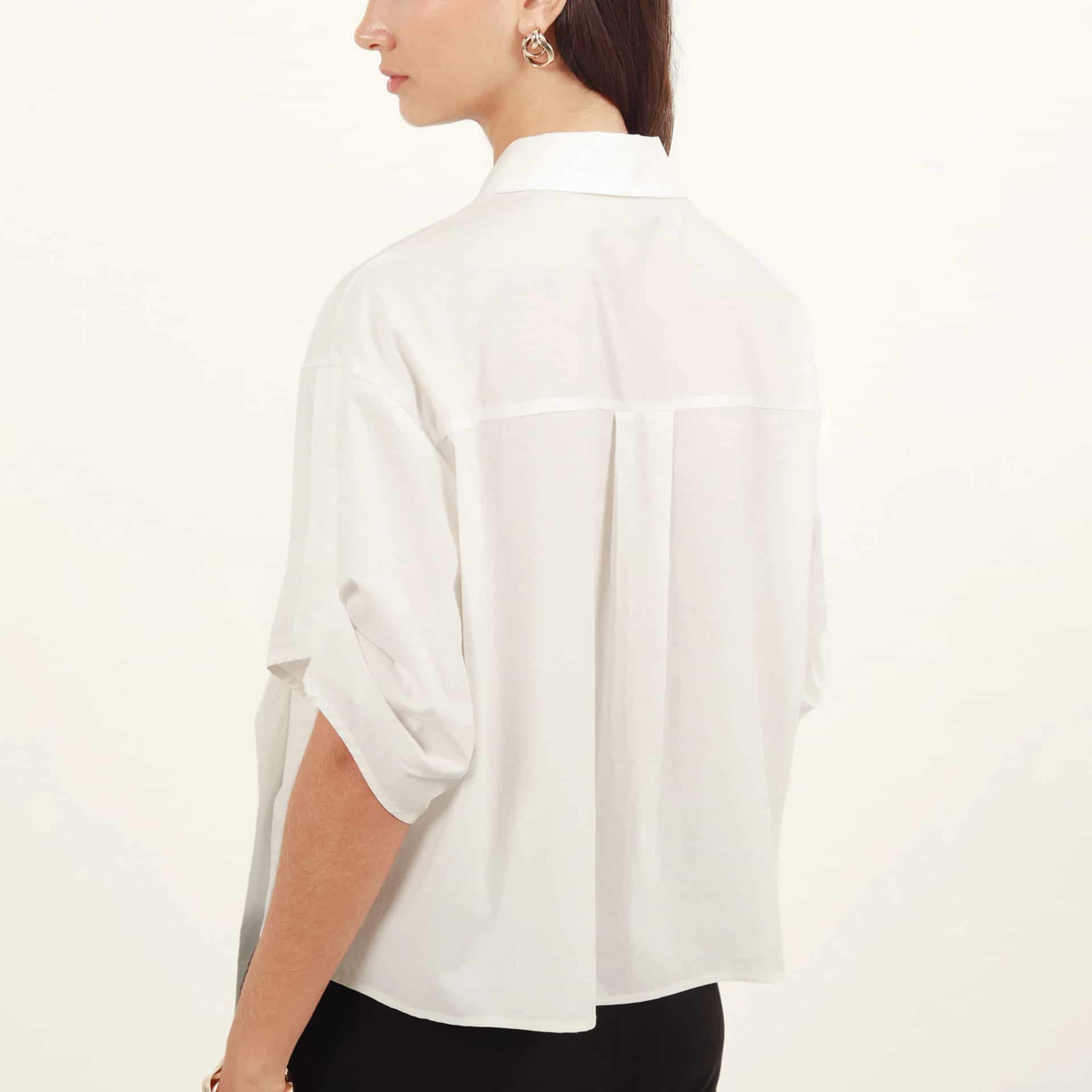 Camisa cuello V manga corta - miniatura 2