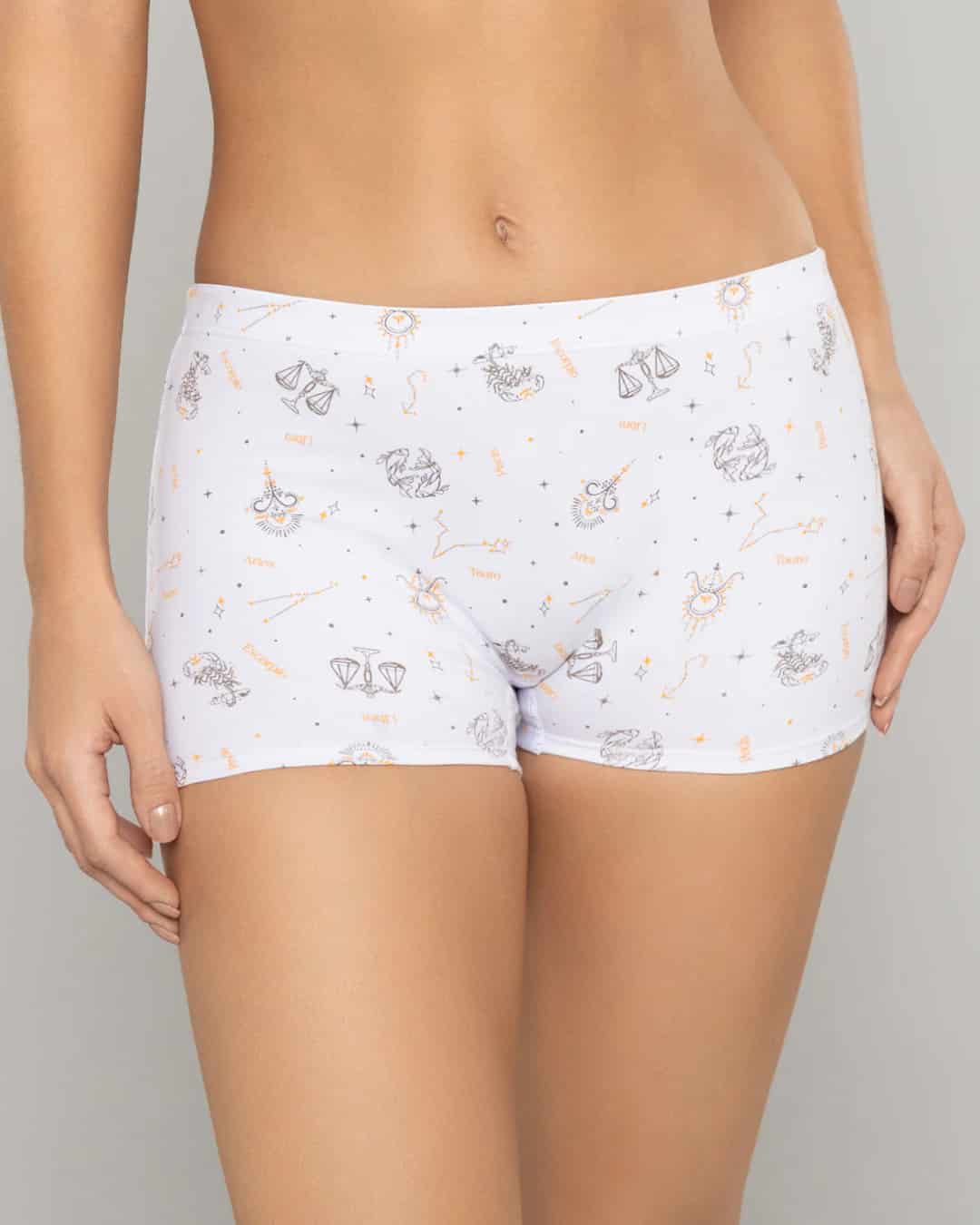 Boxer Largo Tiro Alto en Algodón Estampado para Mujer Ref. 8023 - miniatura 4