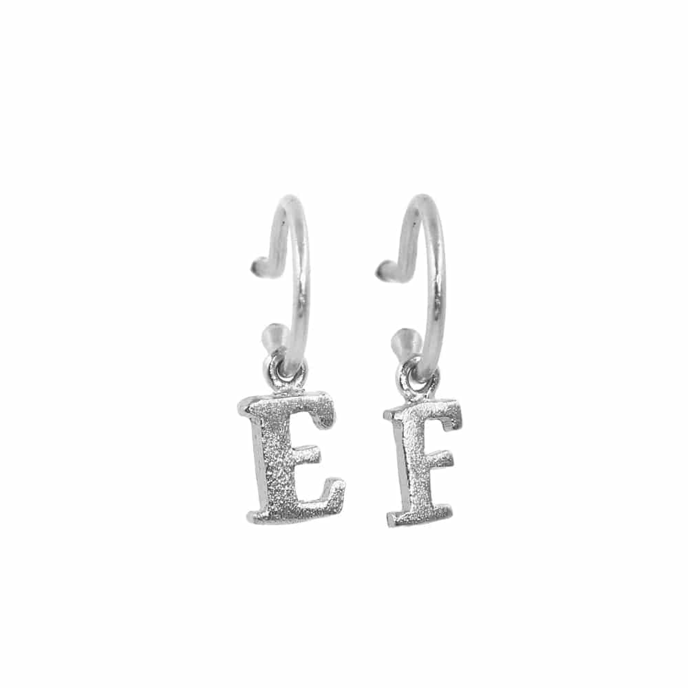 PreOrder Baby Hoops 9mm Letra Plata - miniatura 4