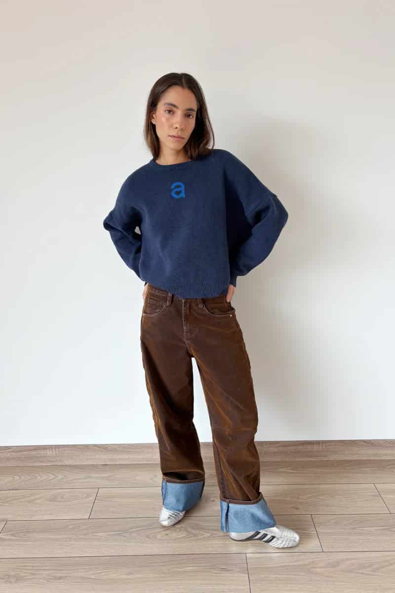 MONOGRAM SWEATER NAVY BLUE - miniatura 10