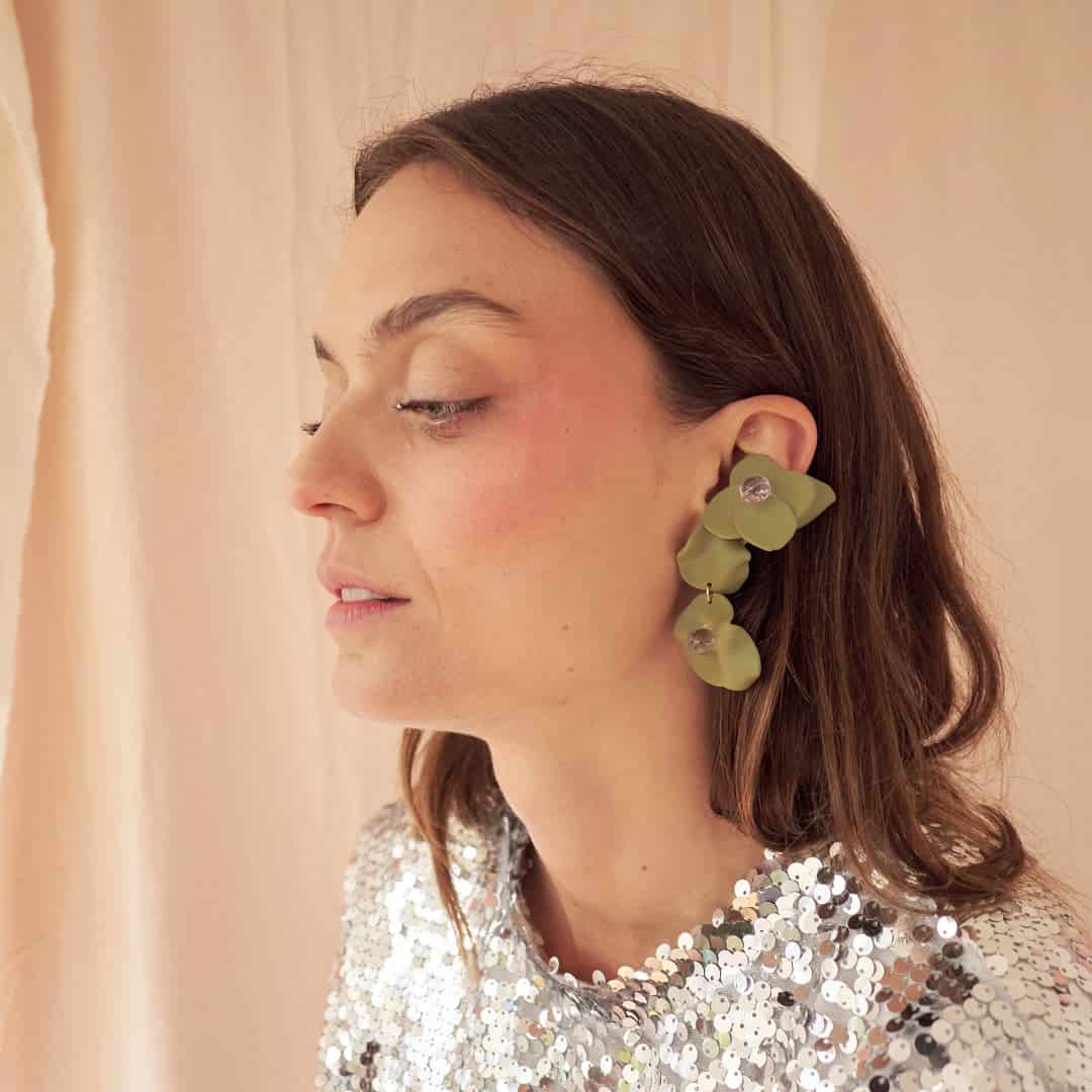 Aretes Lucié Petalo Doble - miniatura 6