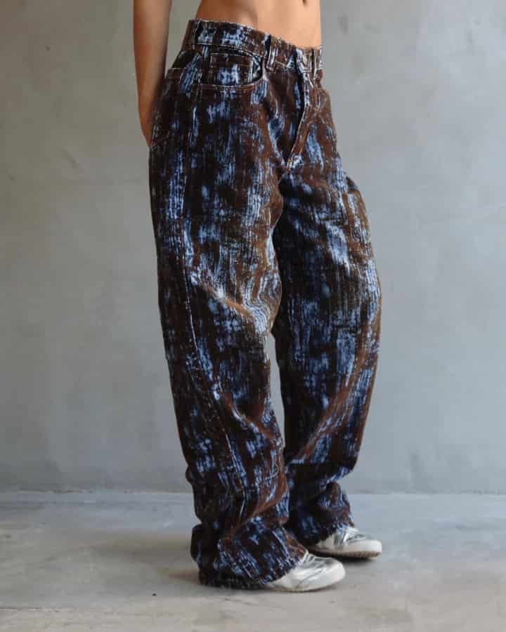 JEAN BAGGY FIT BLUE STATIC CAFÉ/AZUL - miniatura 2